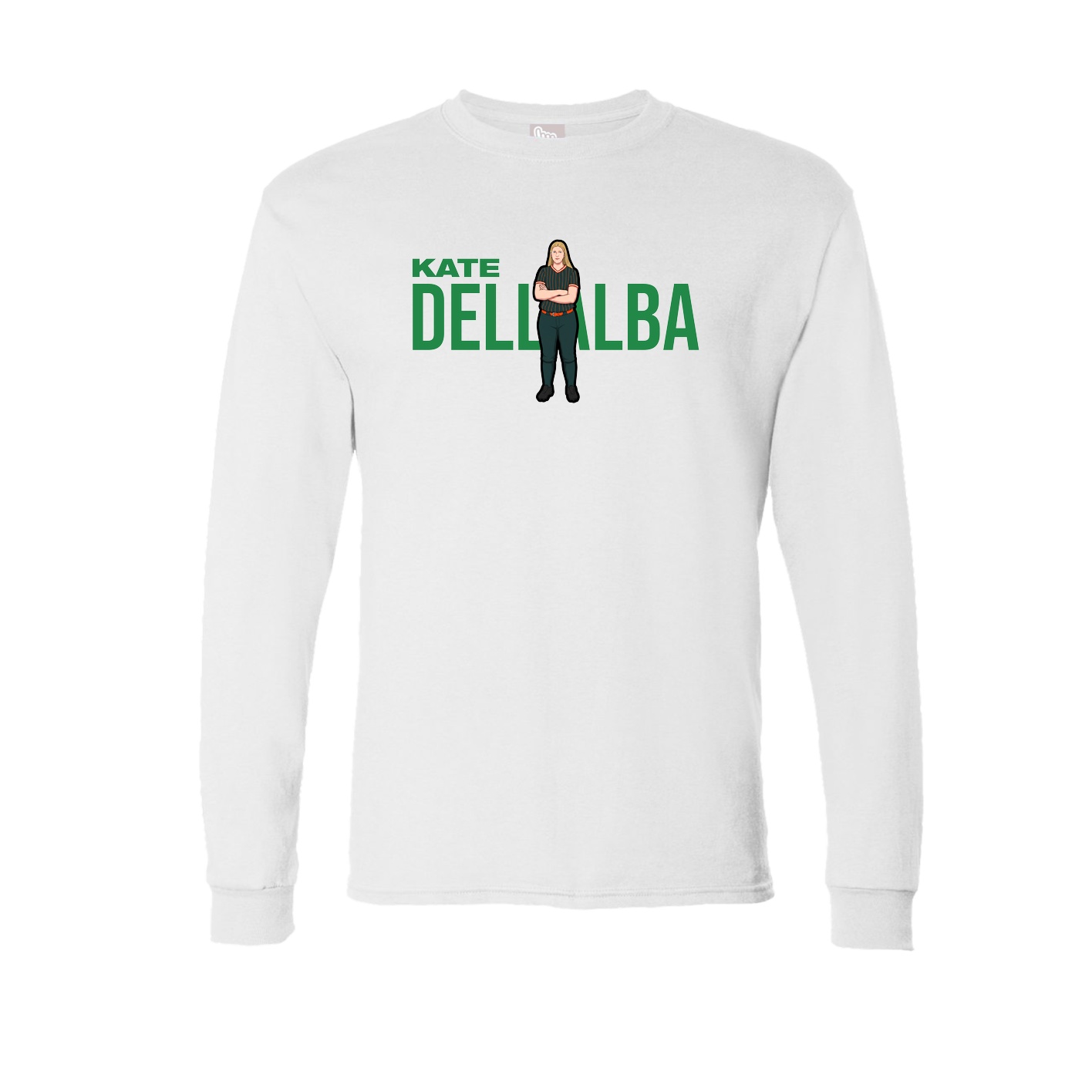 Long Sleeve Tee — Player Name in White