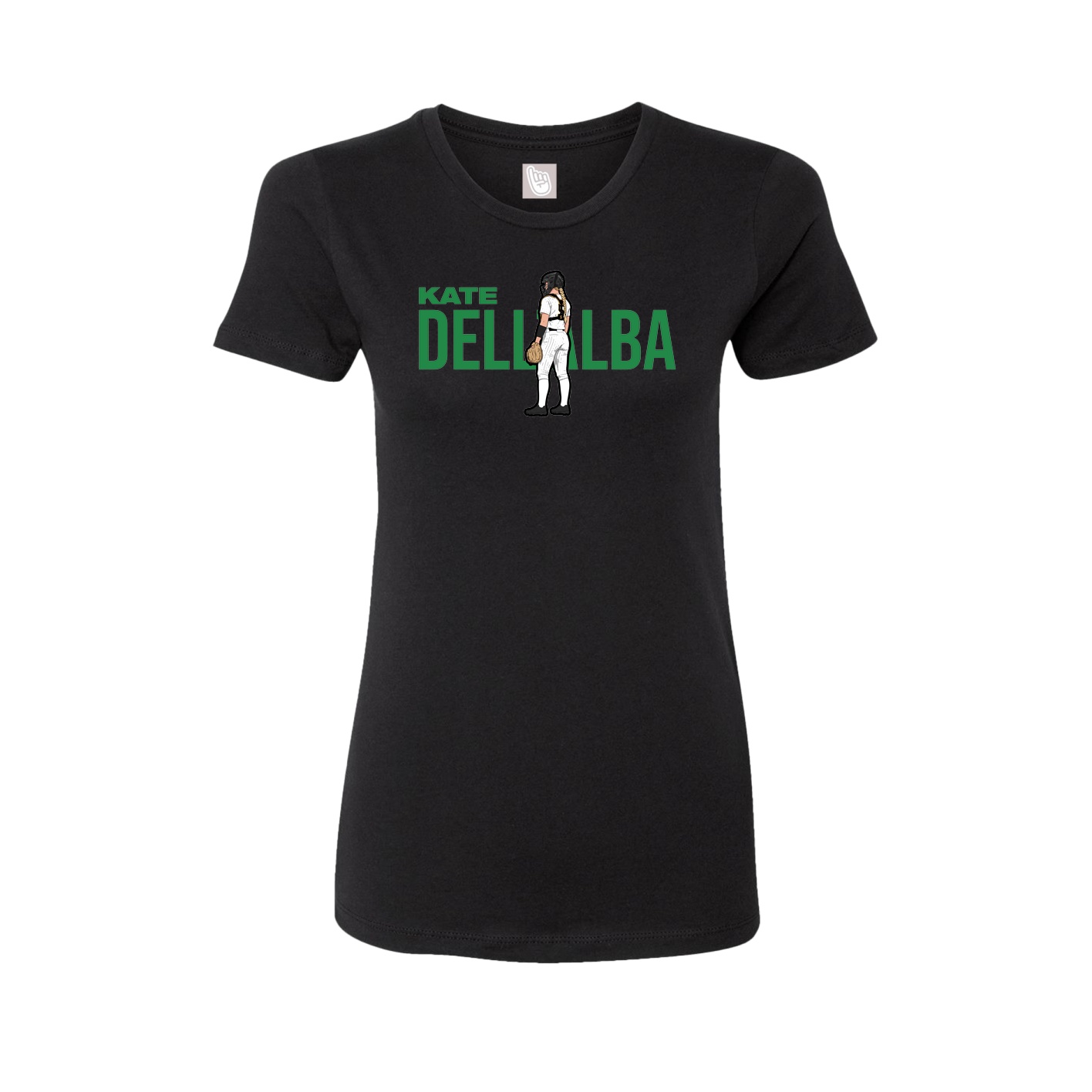 Fitted Women's Tee — Player Name in Black
