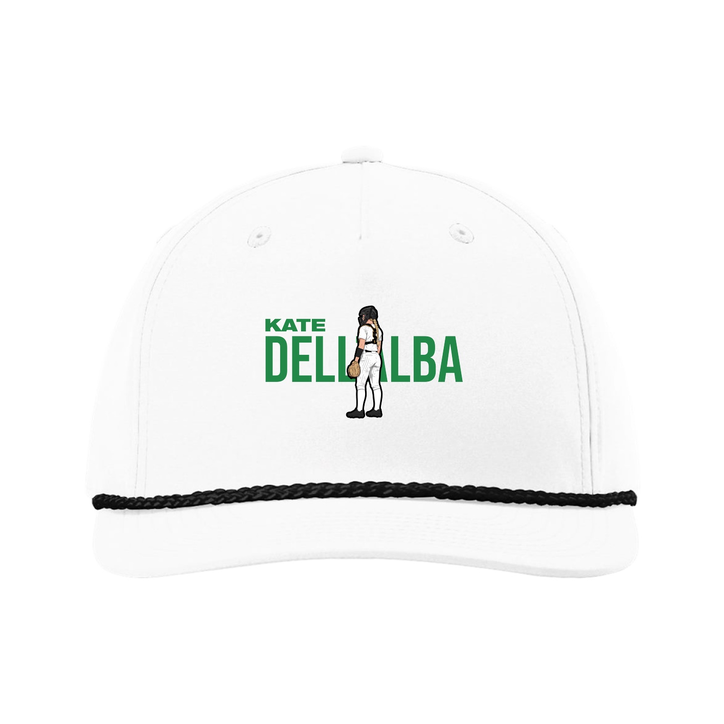 Five-Panel Classic Rope Cap — Player Name in White