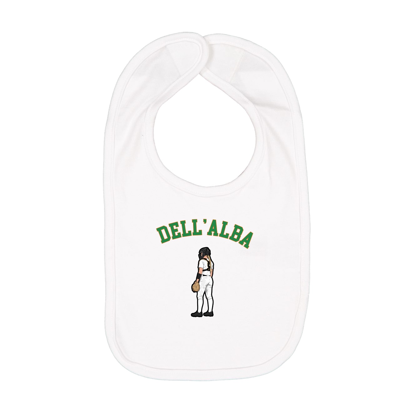 Infant Bib — Shirsey Arch in White