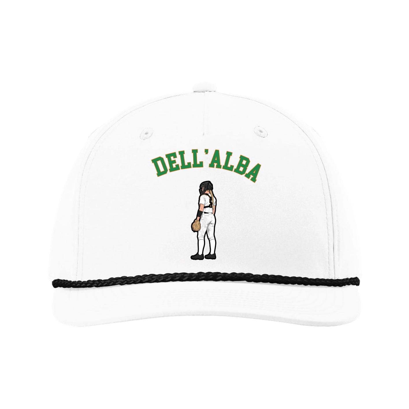 Five-Panel Classic Rope Cap — Shirsey Arch in White
