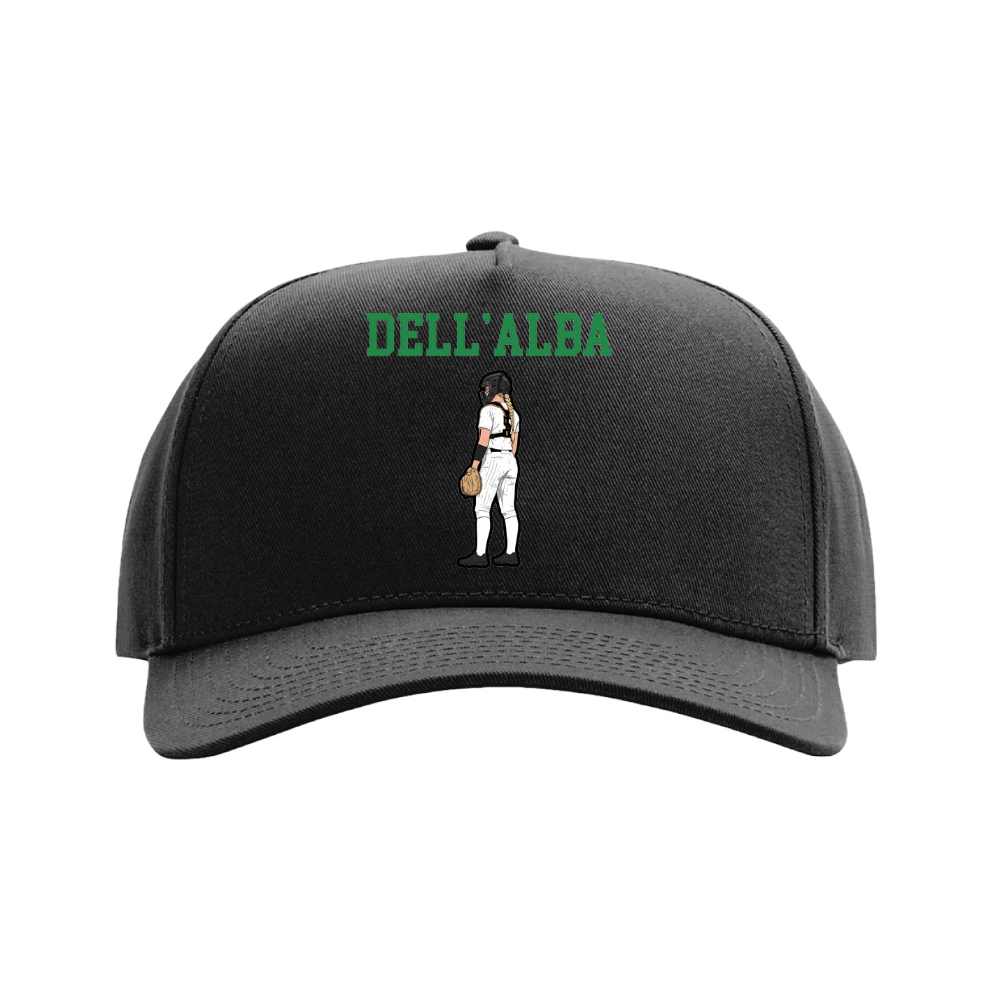 Full Fabric Five-Panel Champ Cap — Shirsey in Black