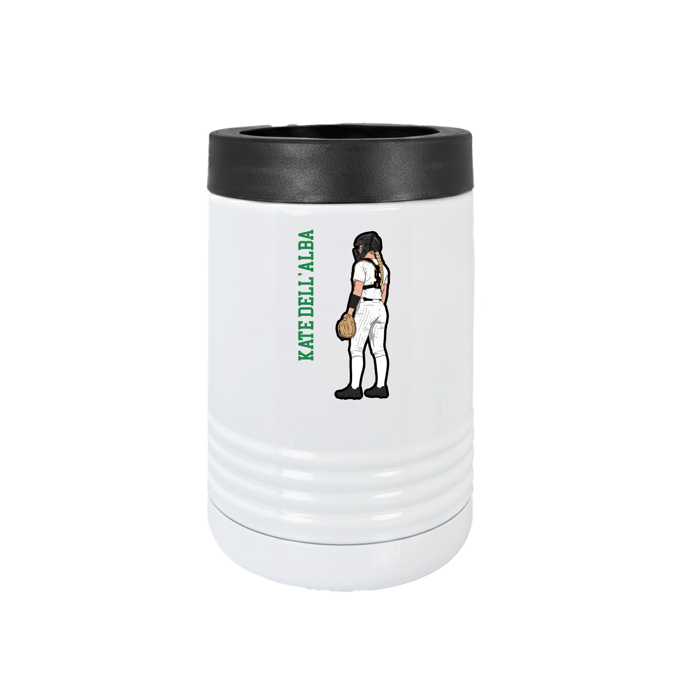 Beverage Holder — Name Vertical in White
