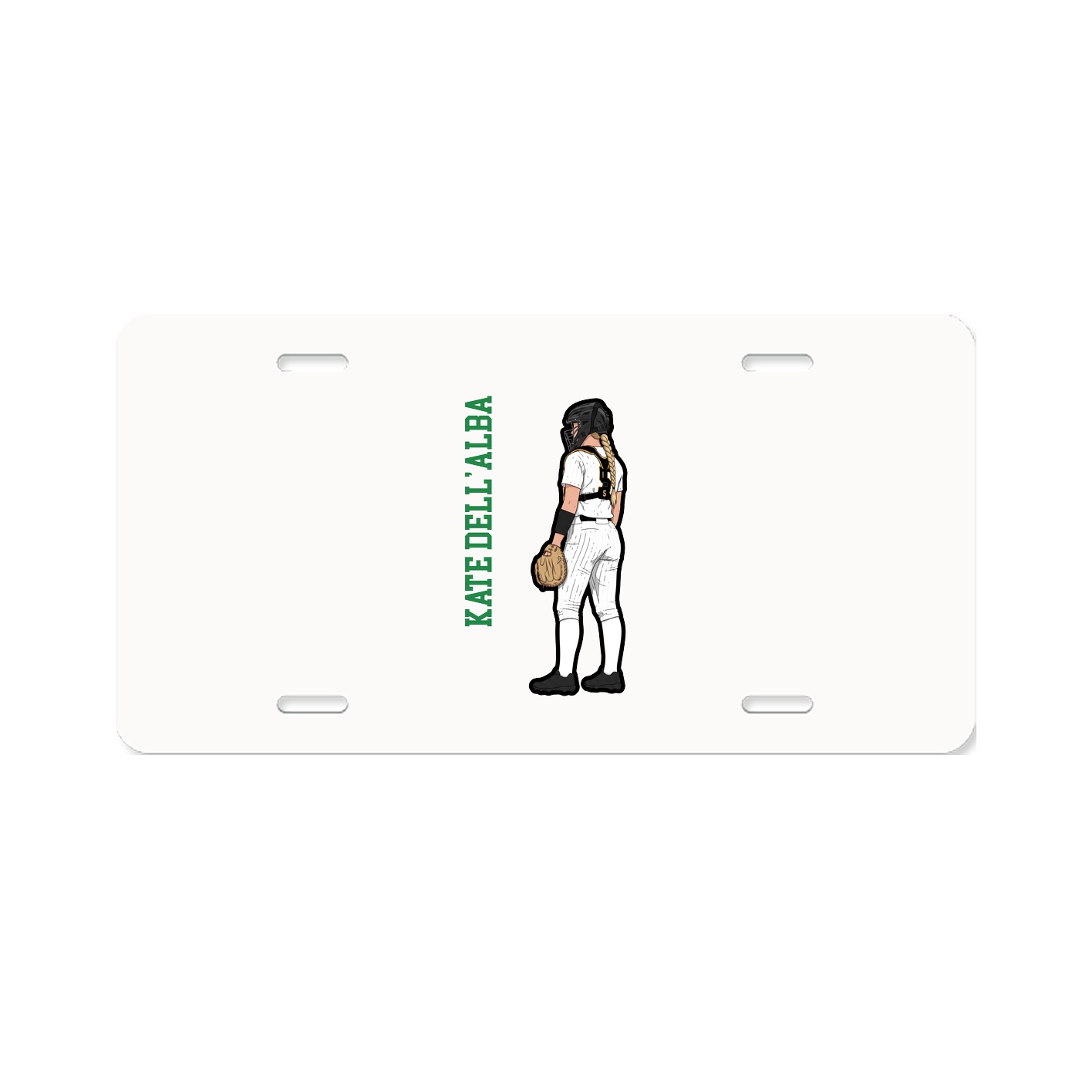 License Plate — Name Vertical in Classic