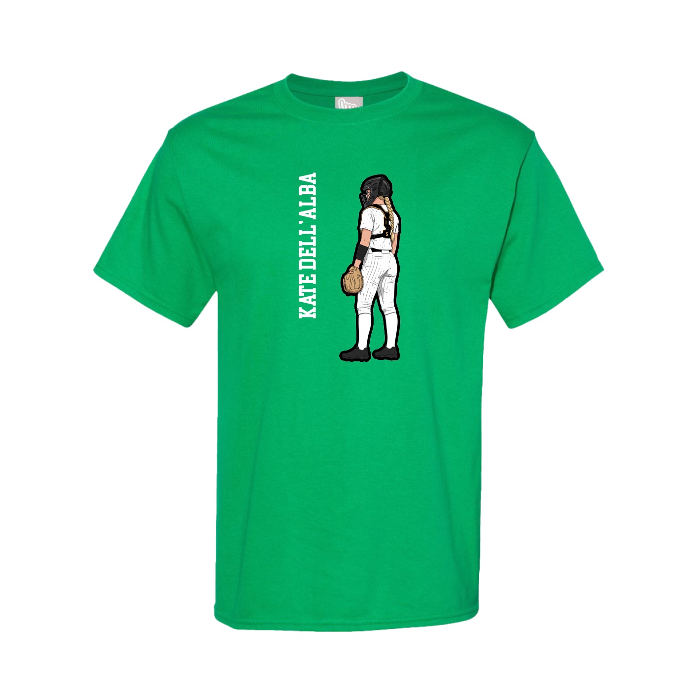 Tee — Name Vertical in Green