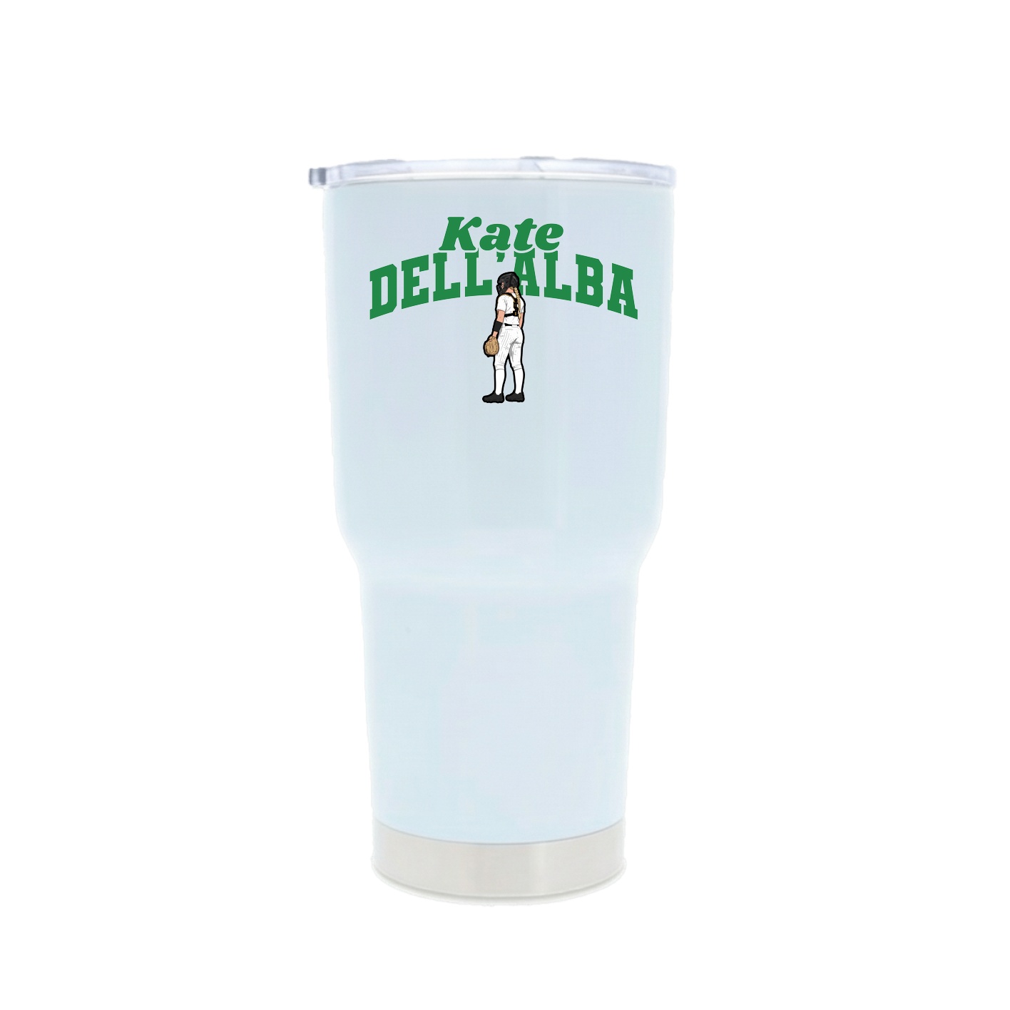 30oz Stainless Steel Tumbler — Signature Arch in White