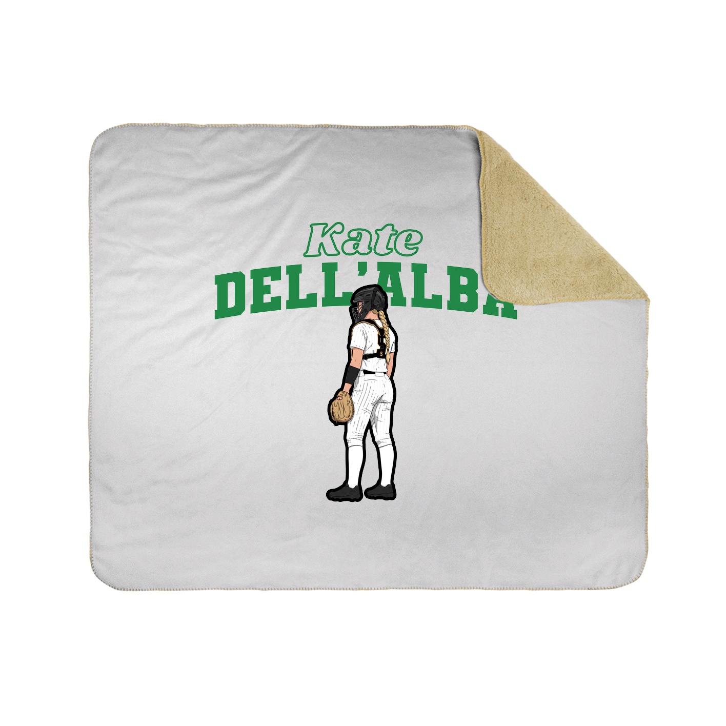 Throw Blanket — Name Arch in White