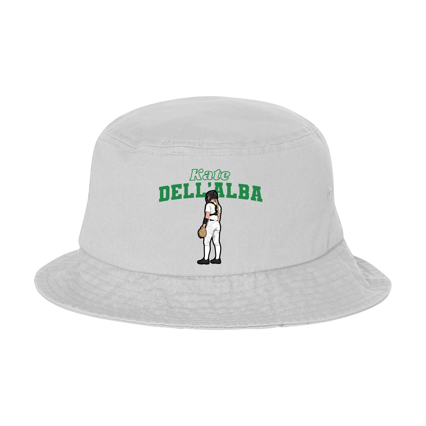 Bucket Cap — Name Arch in White