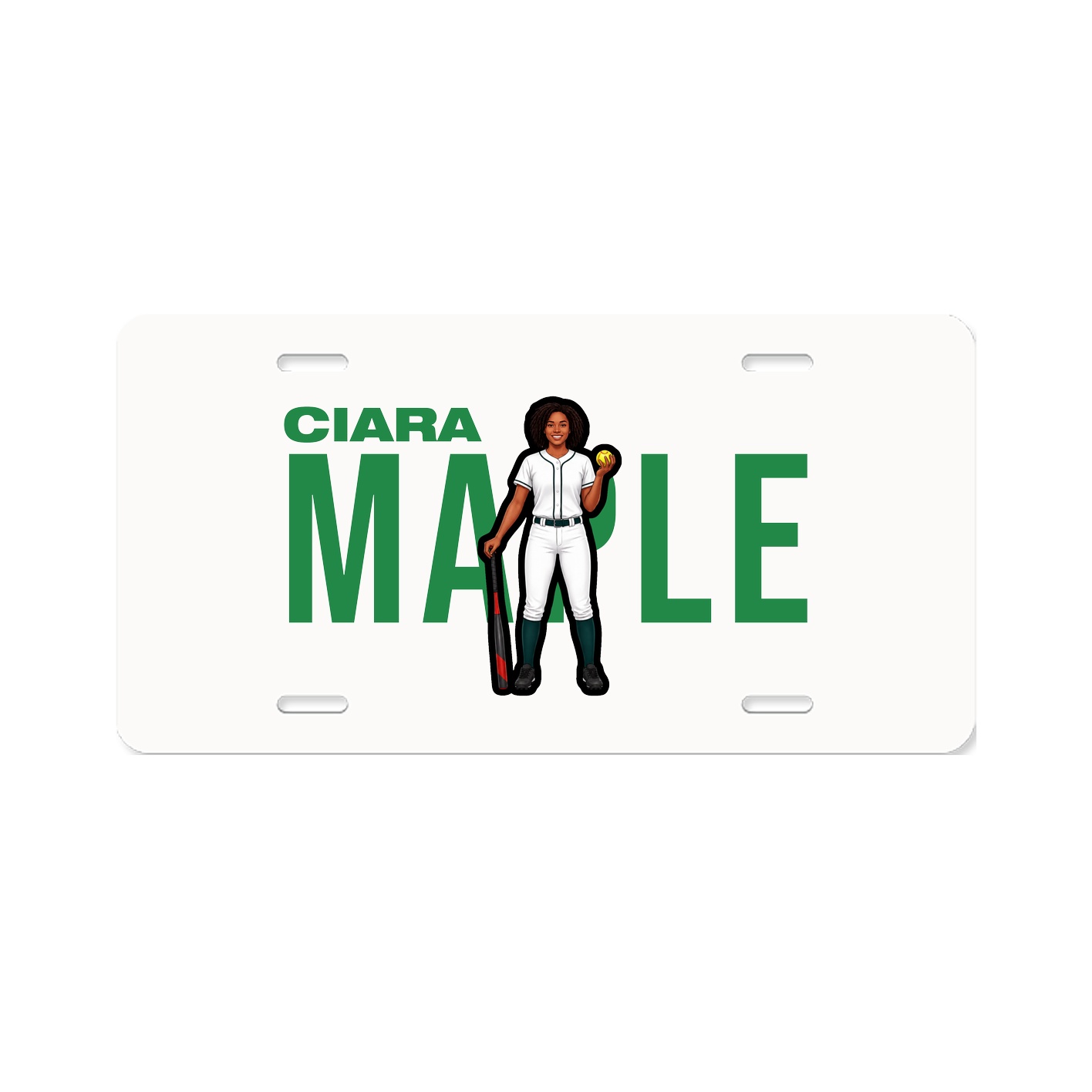 License Plate — Player Name in Classic