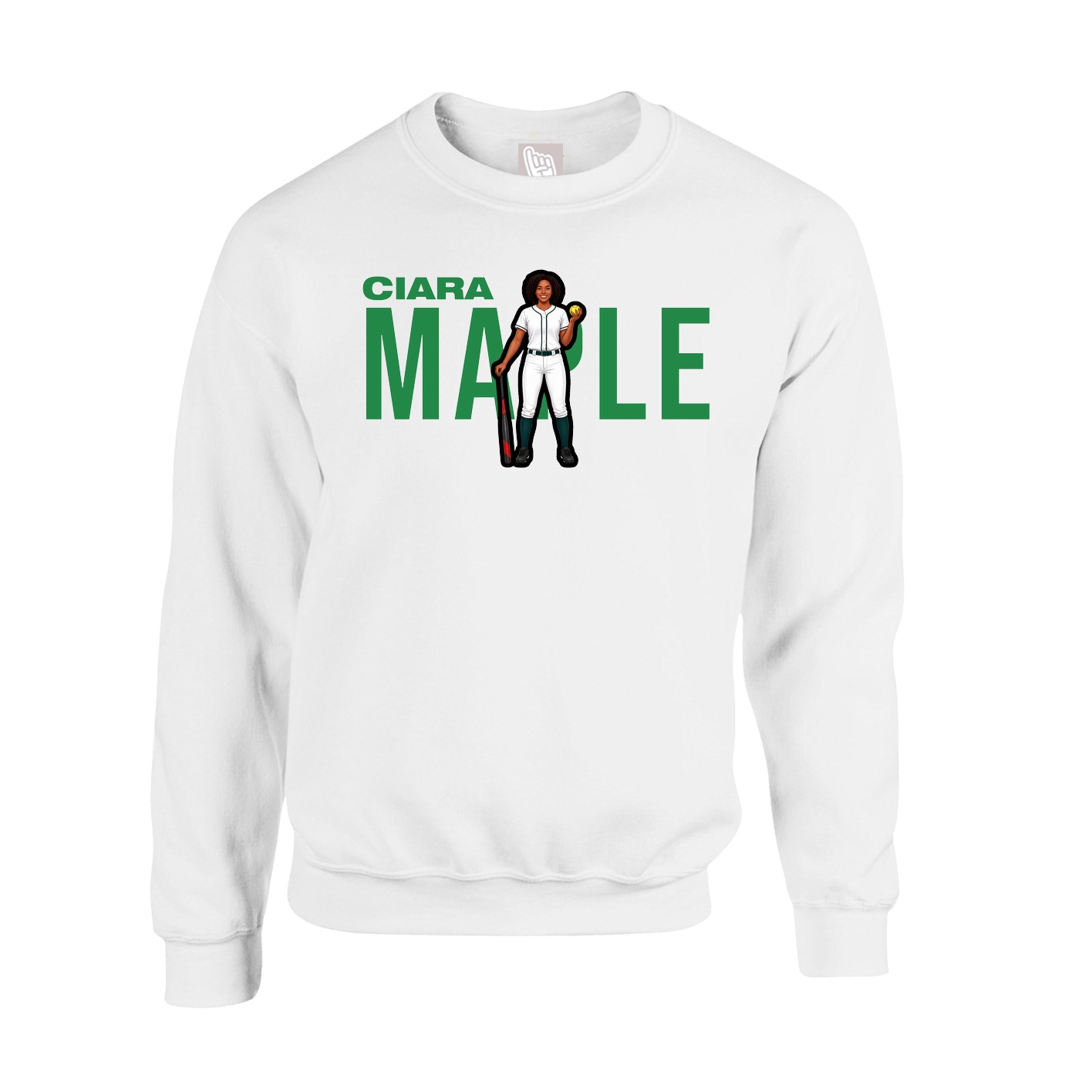 Fleece Crew — Player Name in White