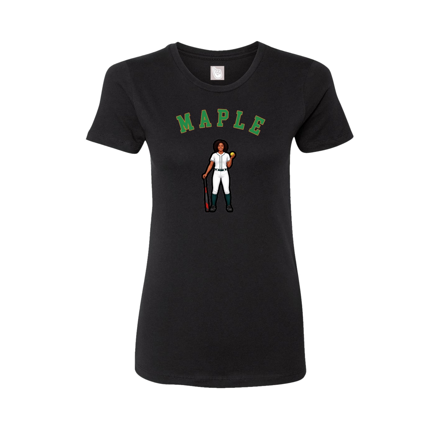 Fitted Women's Tee — Shirsey Arch in Black