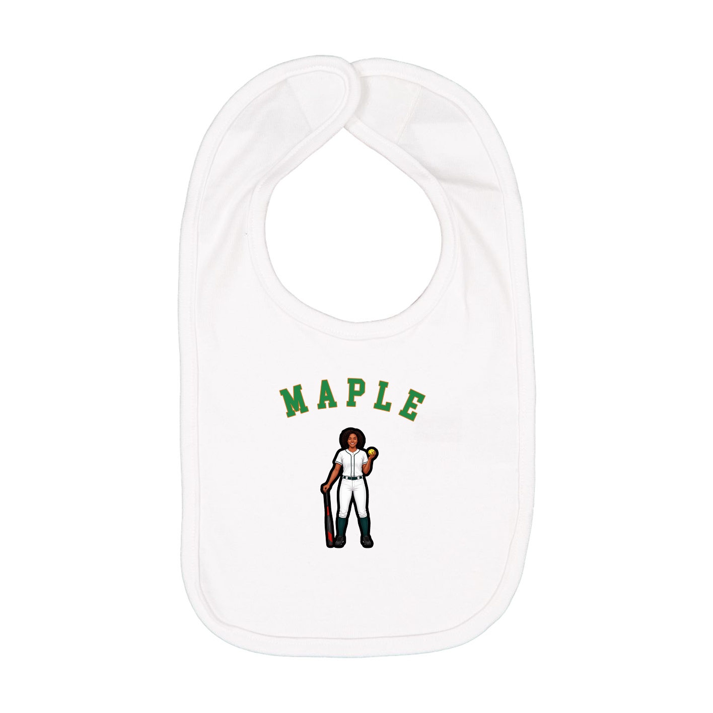 Infant Bib — Shirsey Arch in White