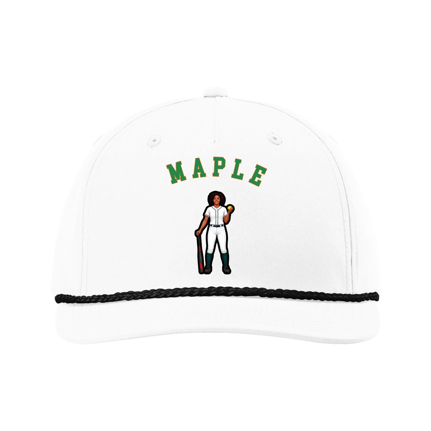 Five-Panel Classic Rope Cap — Shirsey Arch in White