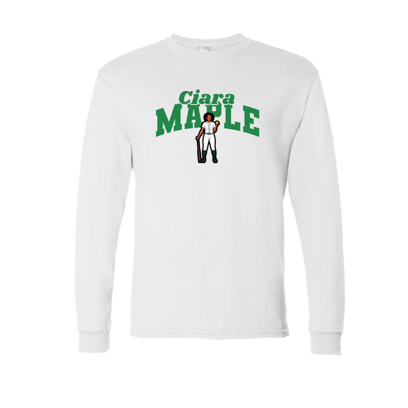 Long Sleeve Tee — Signature Arch in White