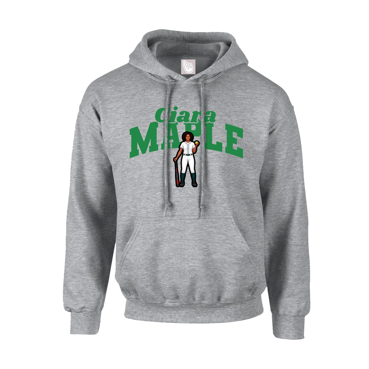 Youth Hoodie — Signature Arch in Grey