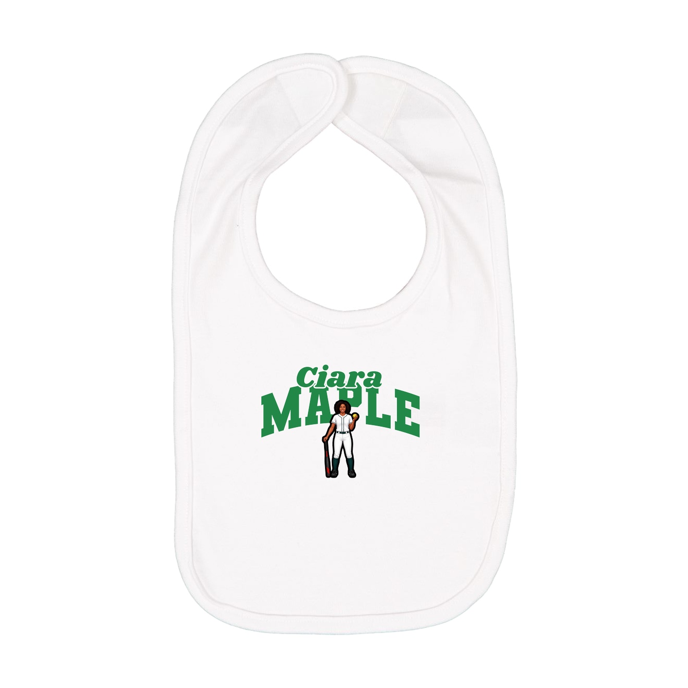 Infant Bib — Signature Arch in White