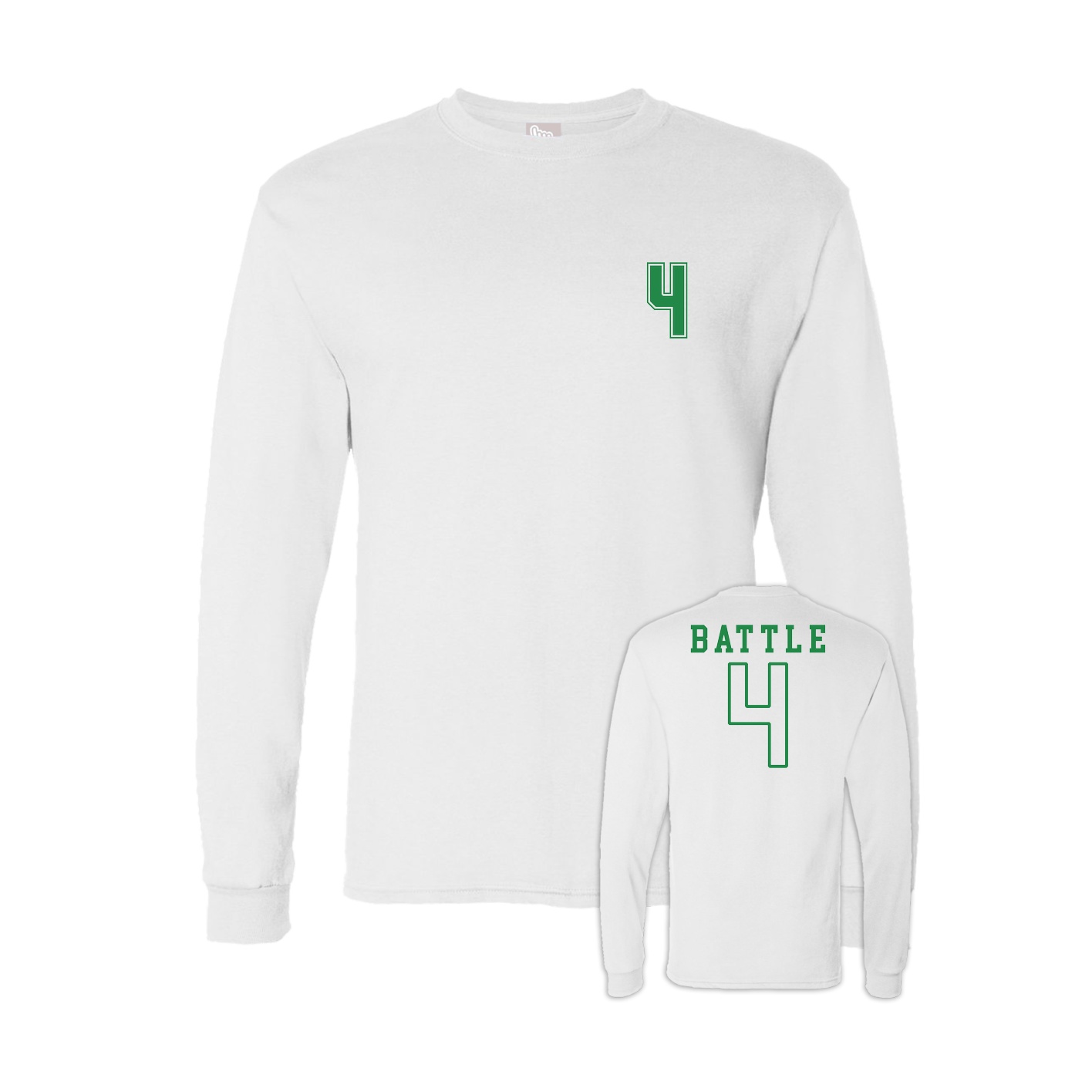 Long Sleeve Tee — Chest Back in White