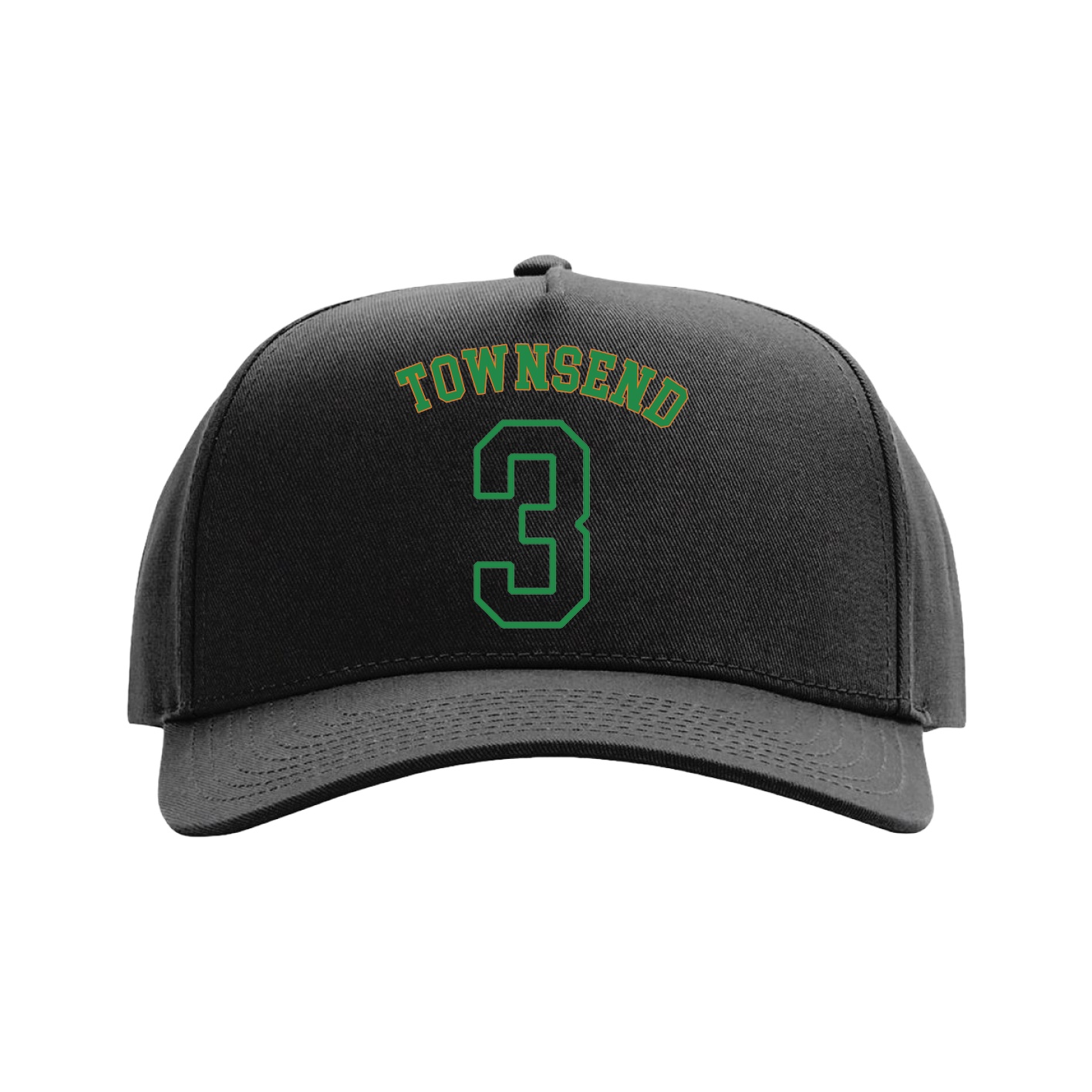 Full Fabric Five-Panel Champ Cap — Shirsey Arch in Black