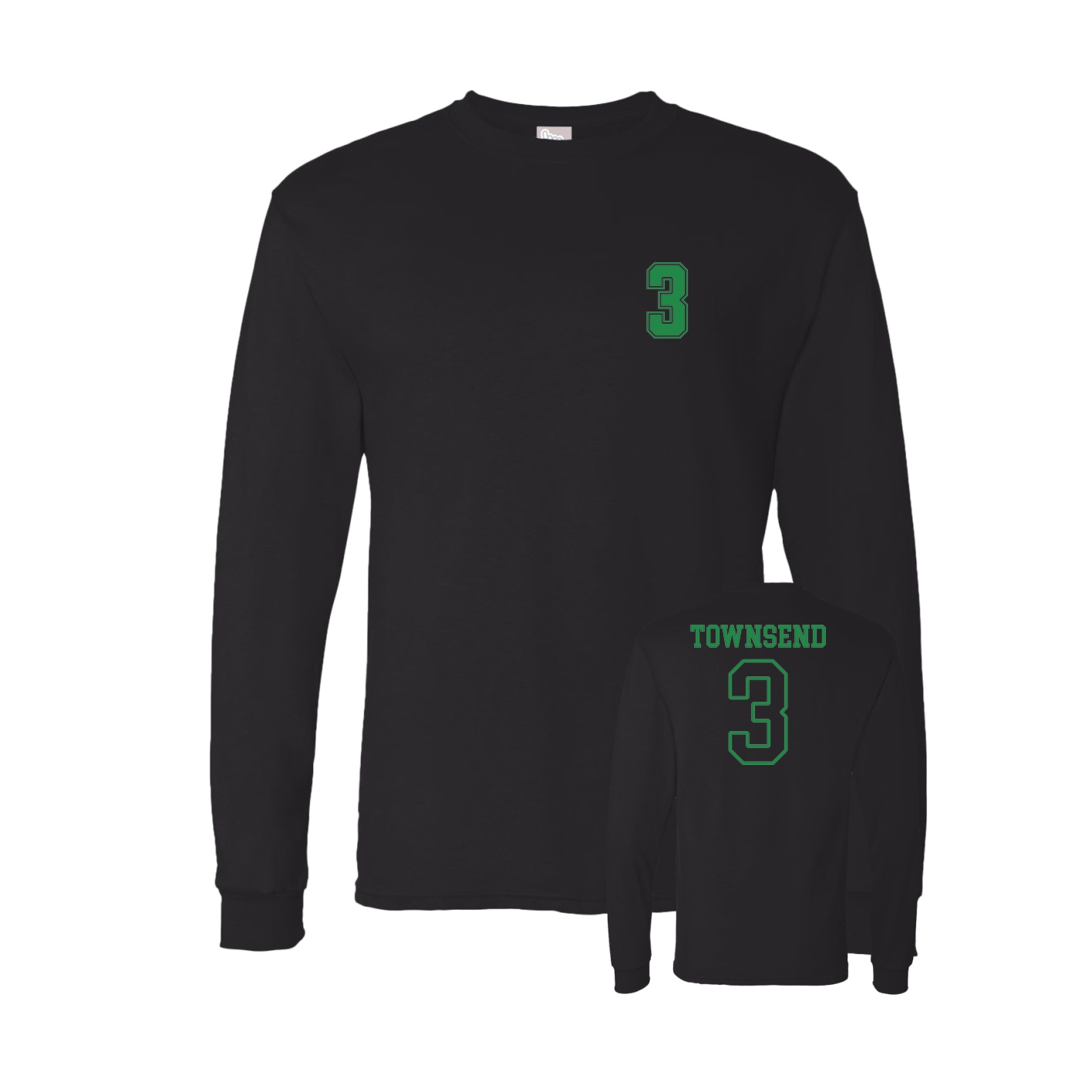 Long Sleeve Tee — Chest Back in Black