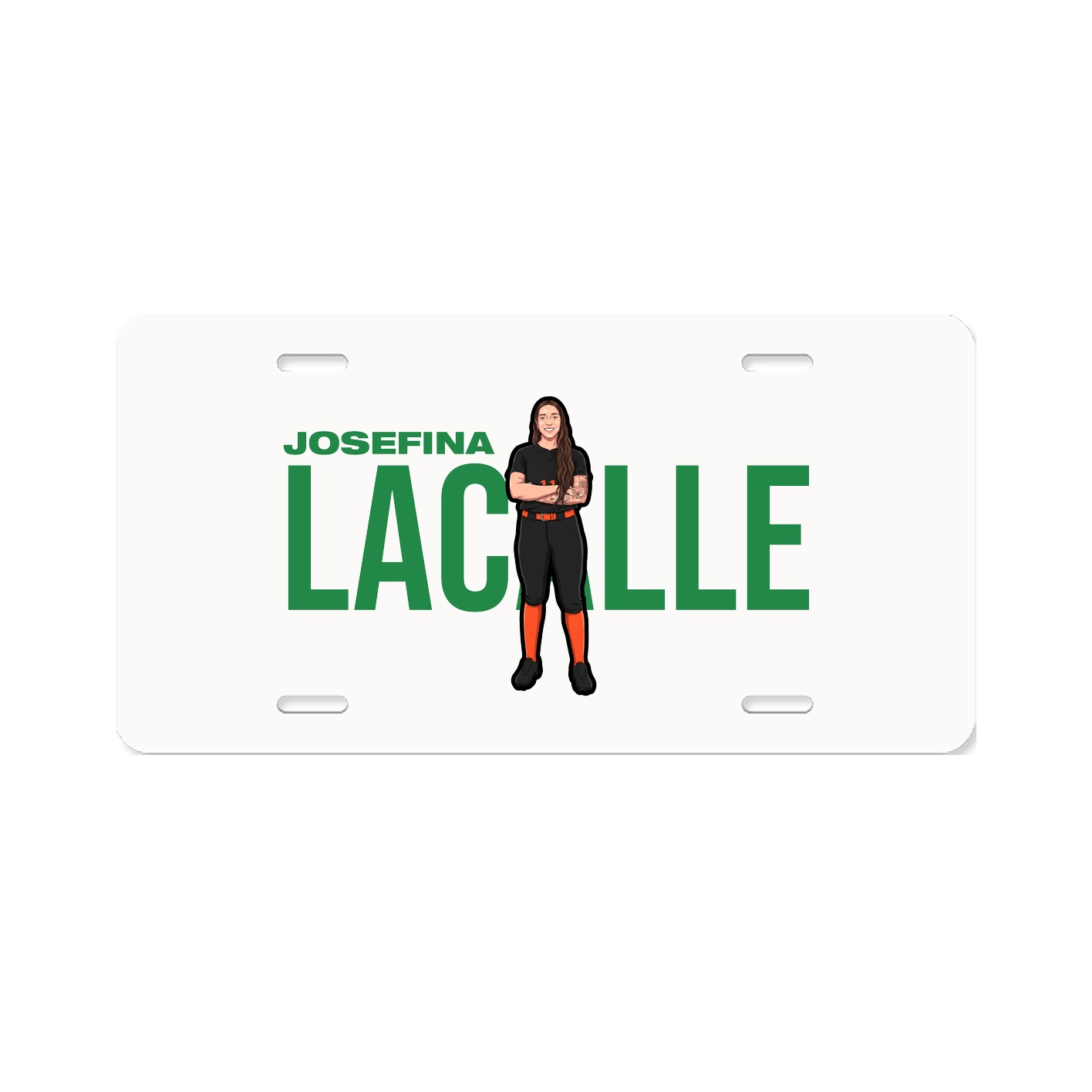 License Plate — Player Name in Classic