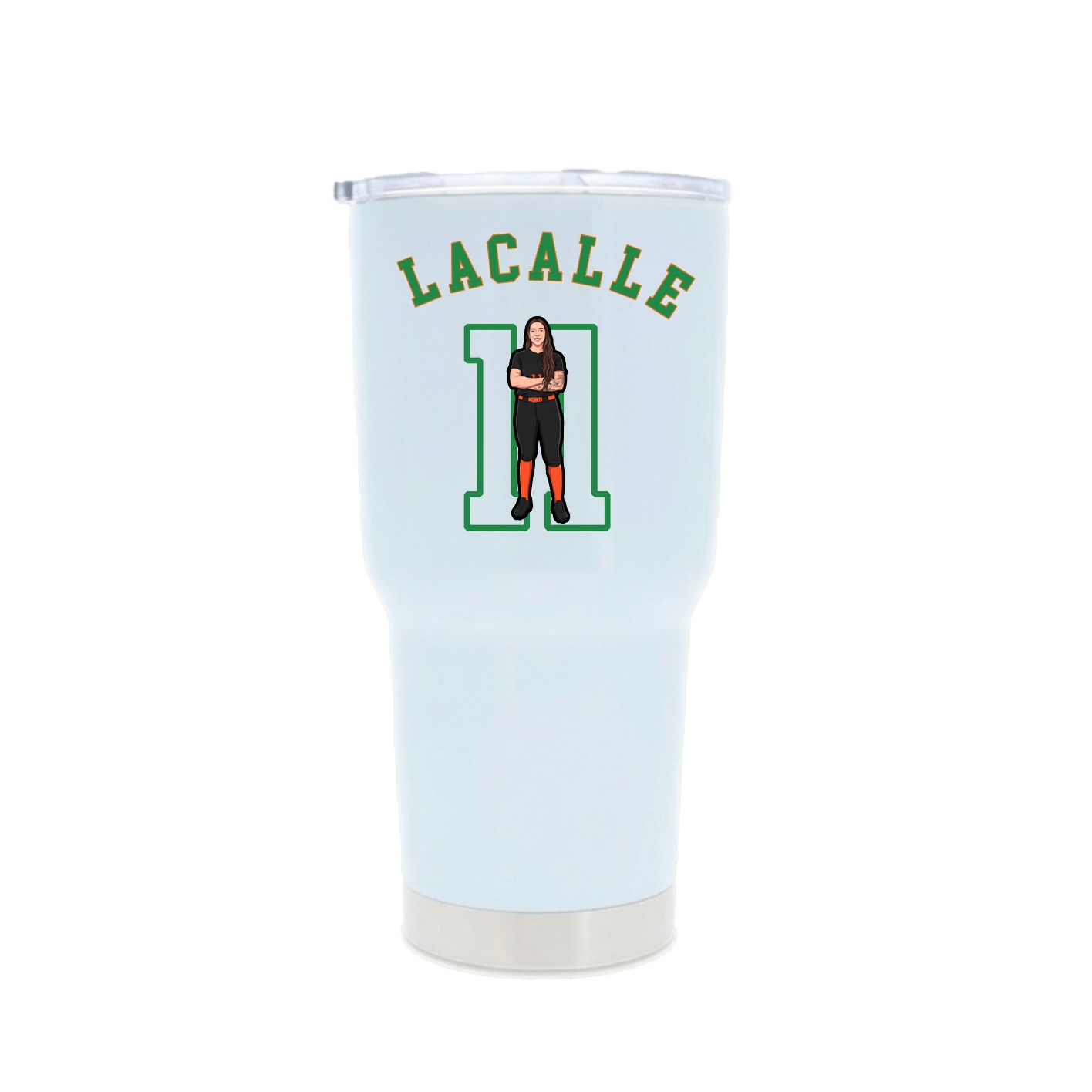 30oz Stainless Steel Tumbler — Shirsey Arch in White
