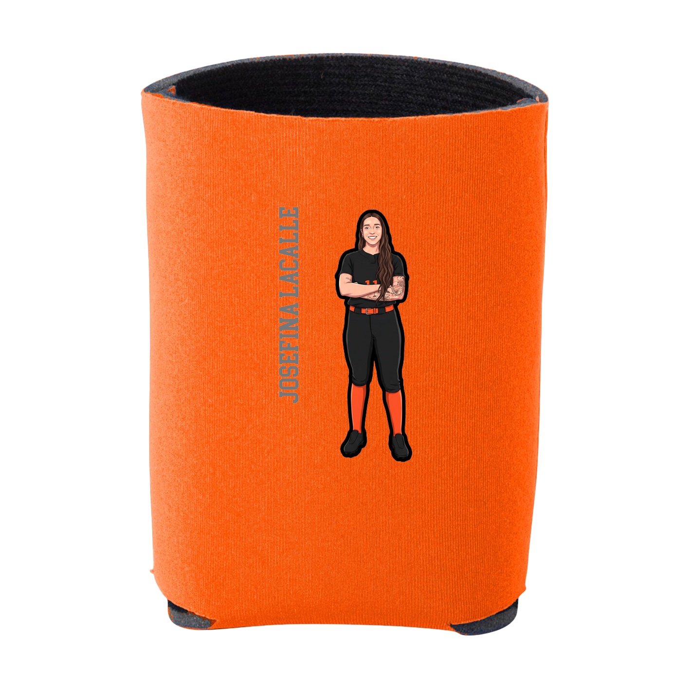 Can Holder — Name Vertical in Orange