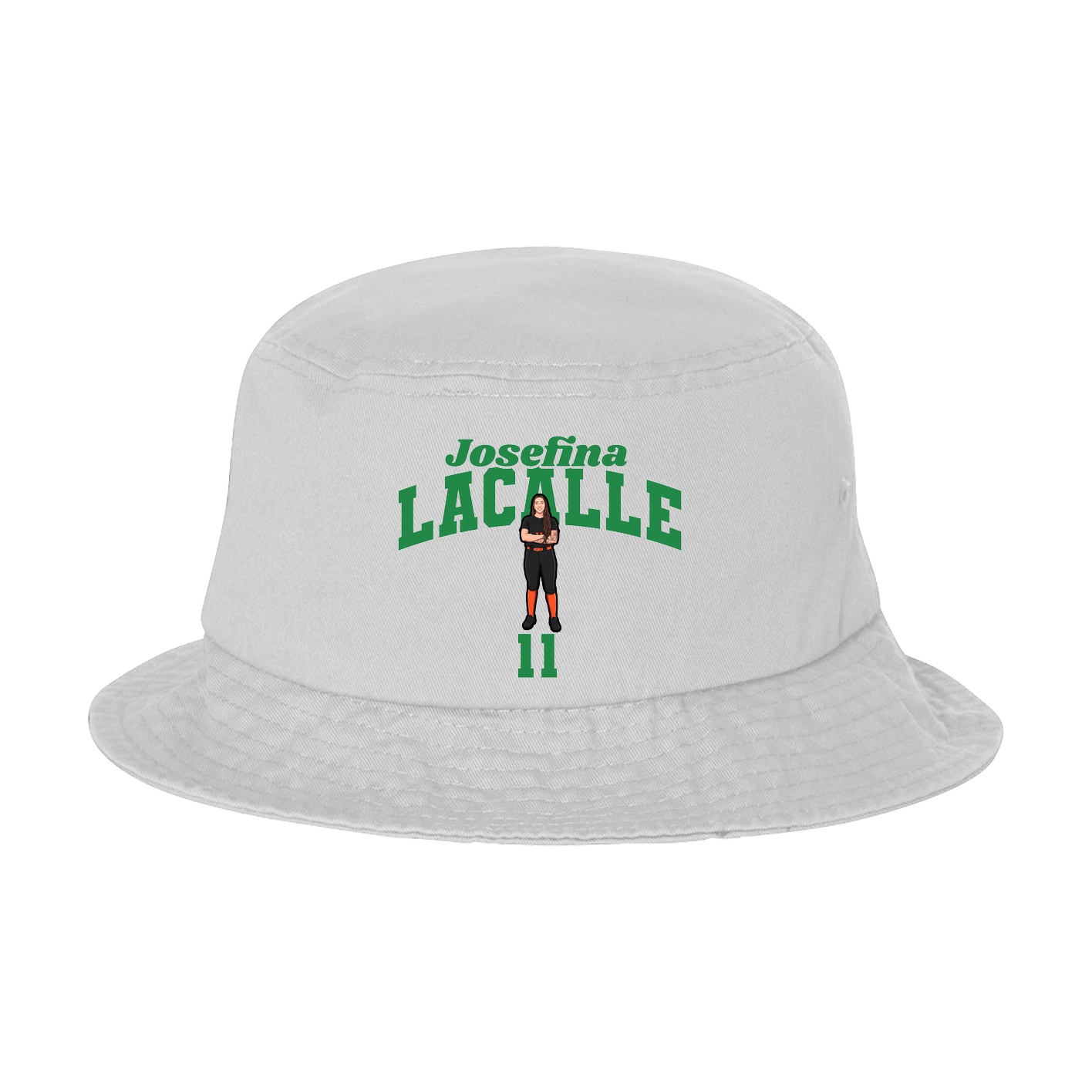Bucket Cap — Signature Arch in White