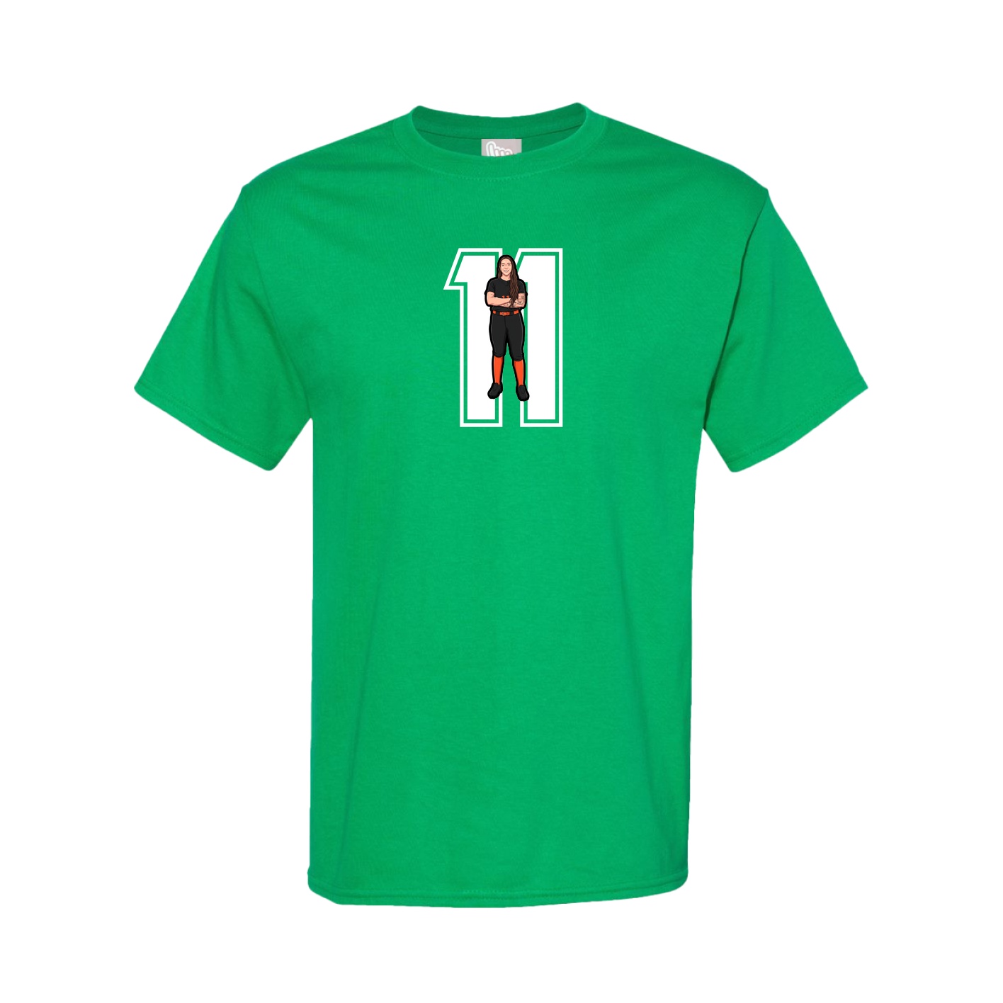 Youth Tee — Number in Green