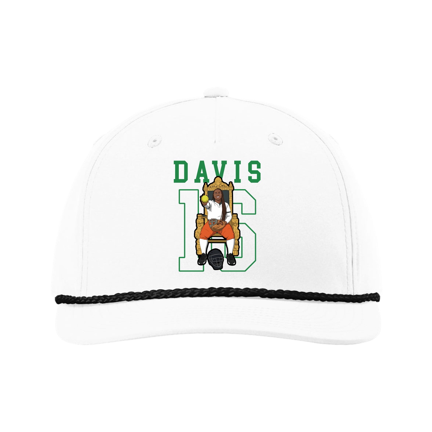 Five-Panel Classic Rope Cap — Shirsey in White