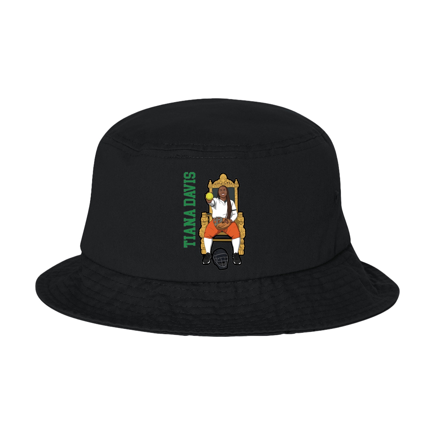 Bucket Cap — Name Vertical in Black