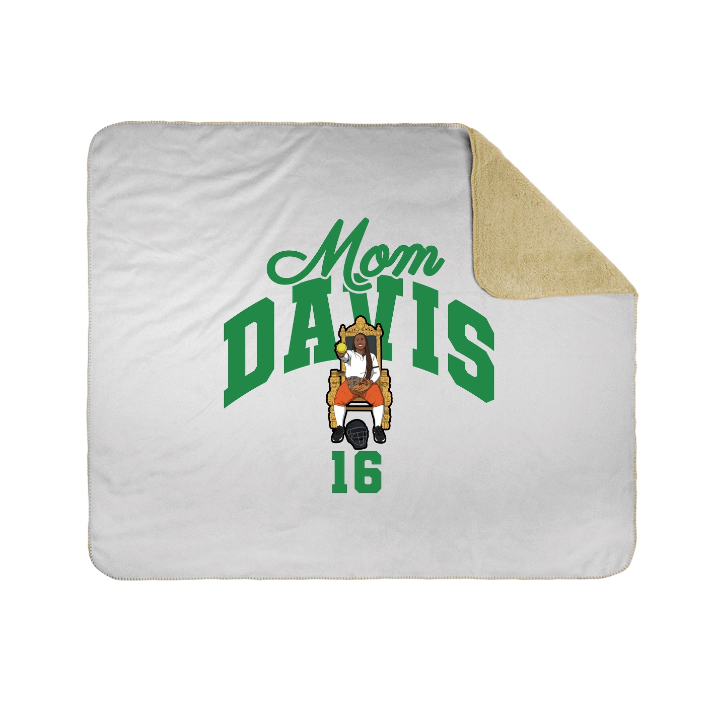 Throw Blanket — Mothers Day Arch in White