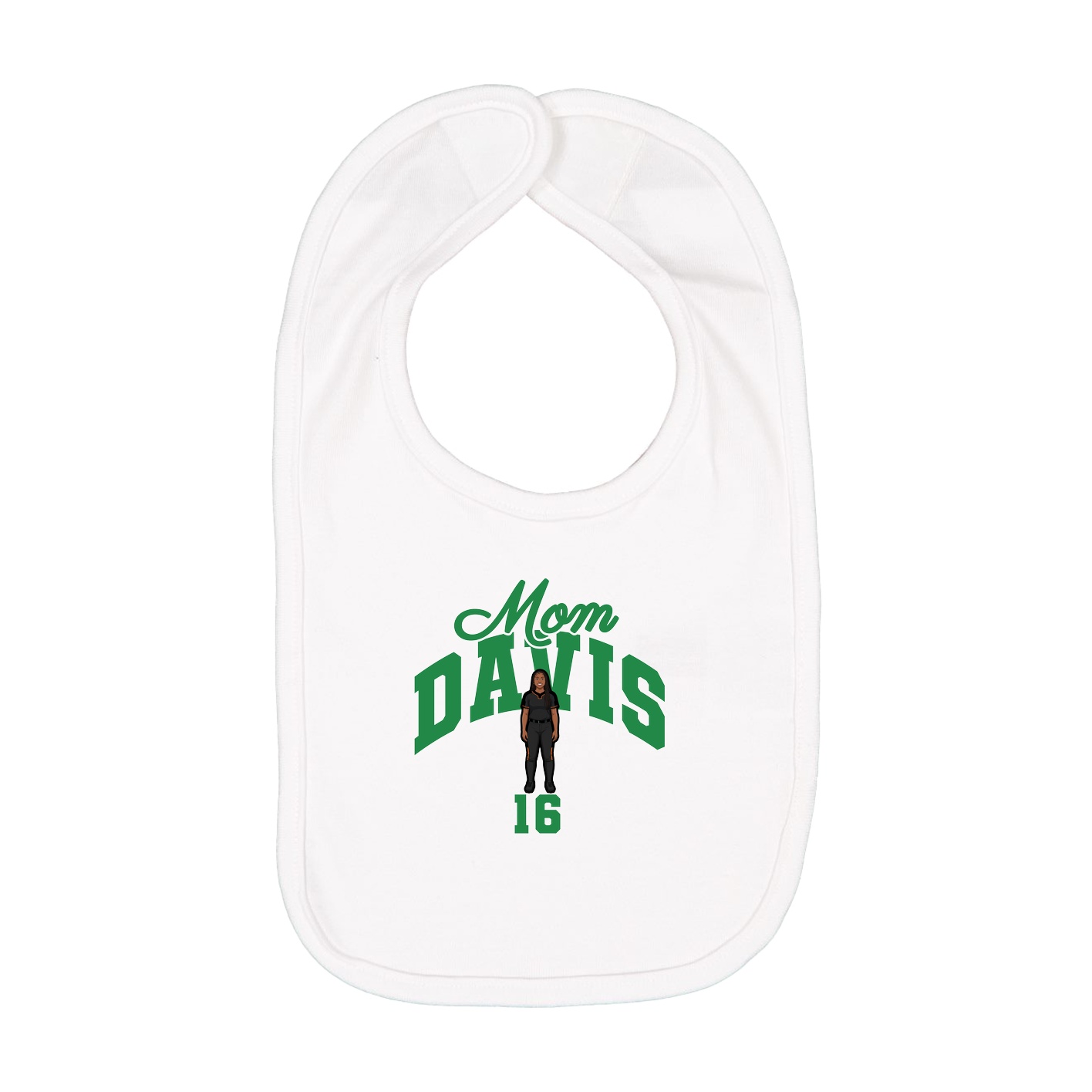 Infant Bib — Mothers Day Arch in White