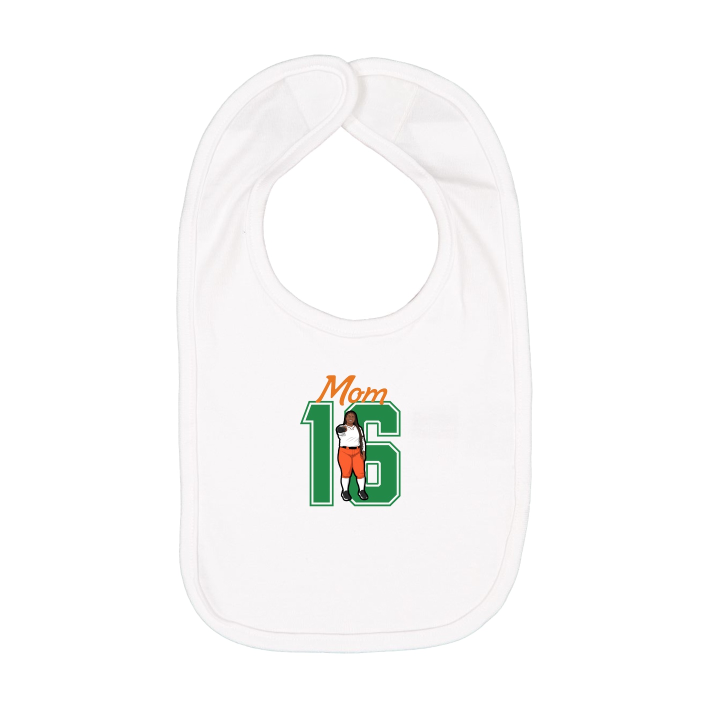Infant Bib — Mothers Day Shirsey in White