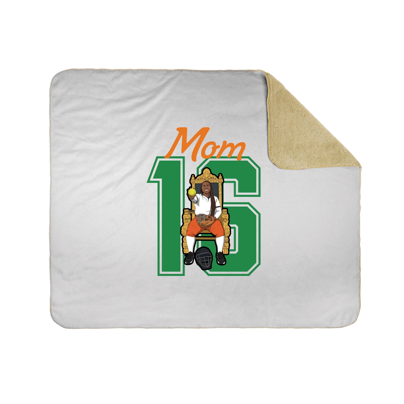Throw Blanket — Mothers Day Shirsey in White