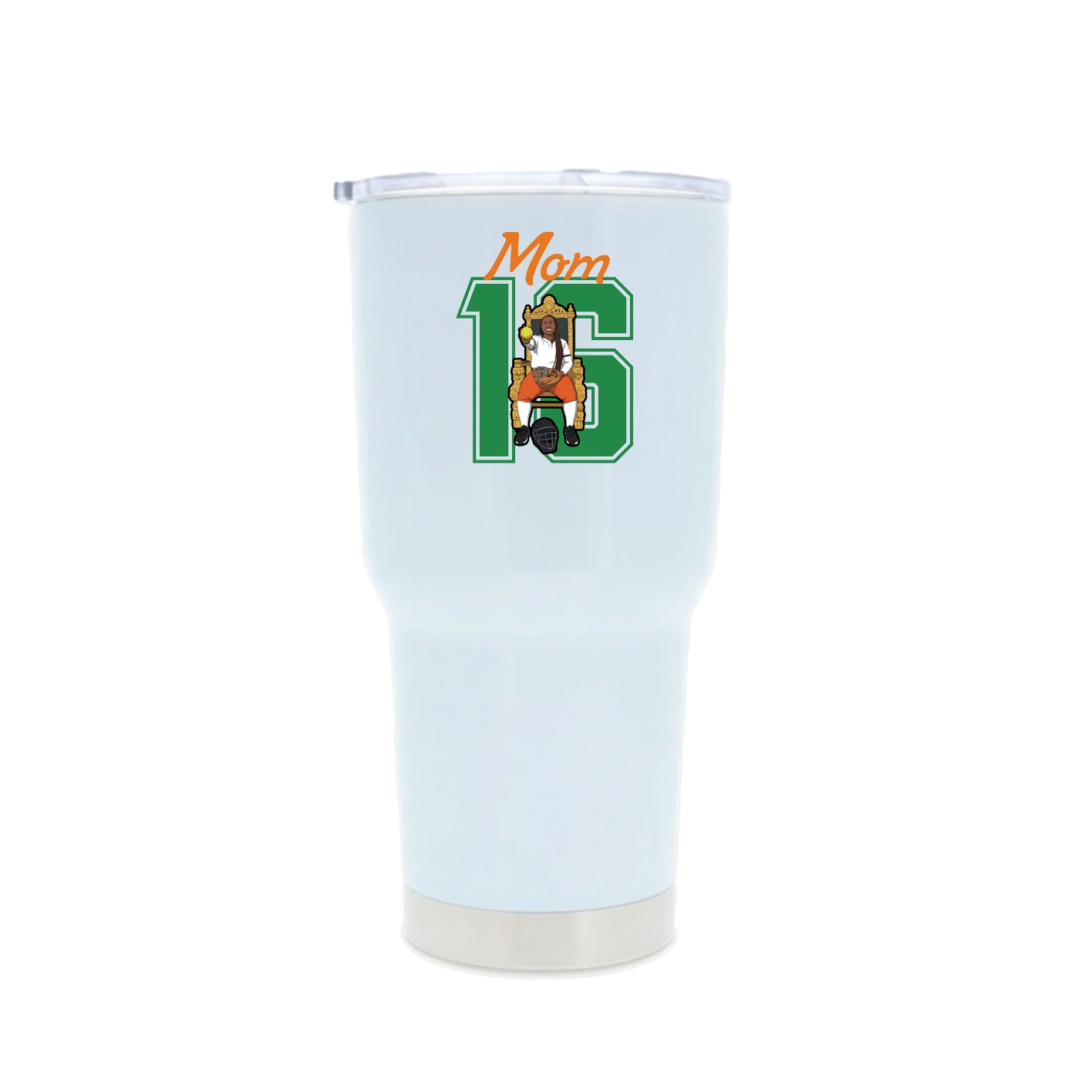 30oz Stainless Steel Tumbler — Mothers Day Shirsey in White