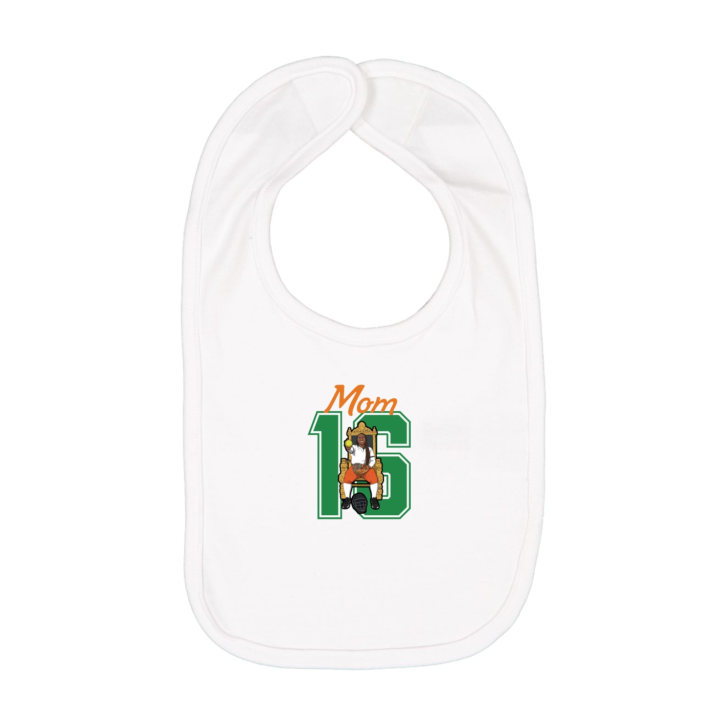 Infant Bib — Mothers Day Shirsey in White