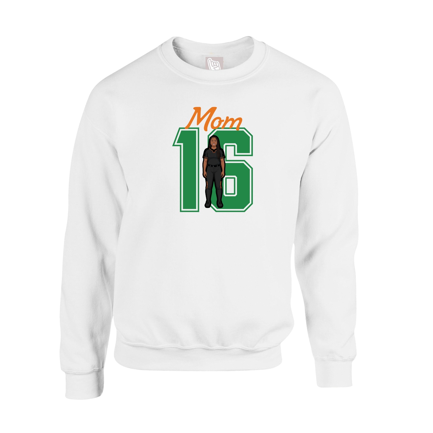 Fleece Crew — Mothers Day Shirsey in White