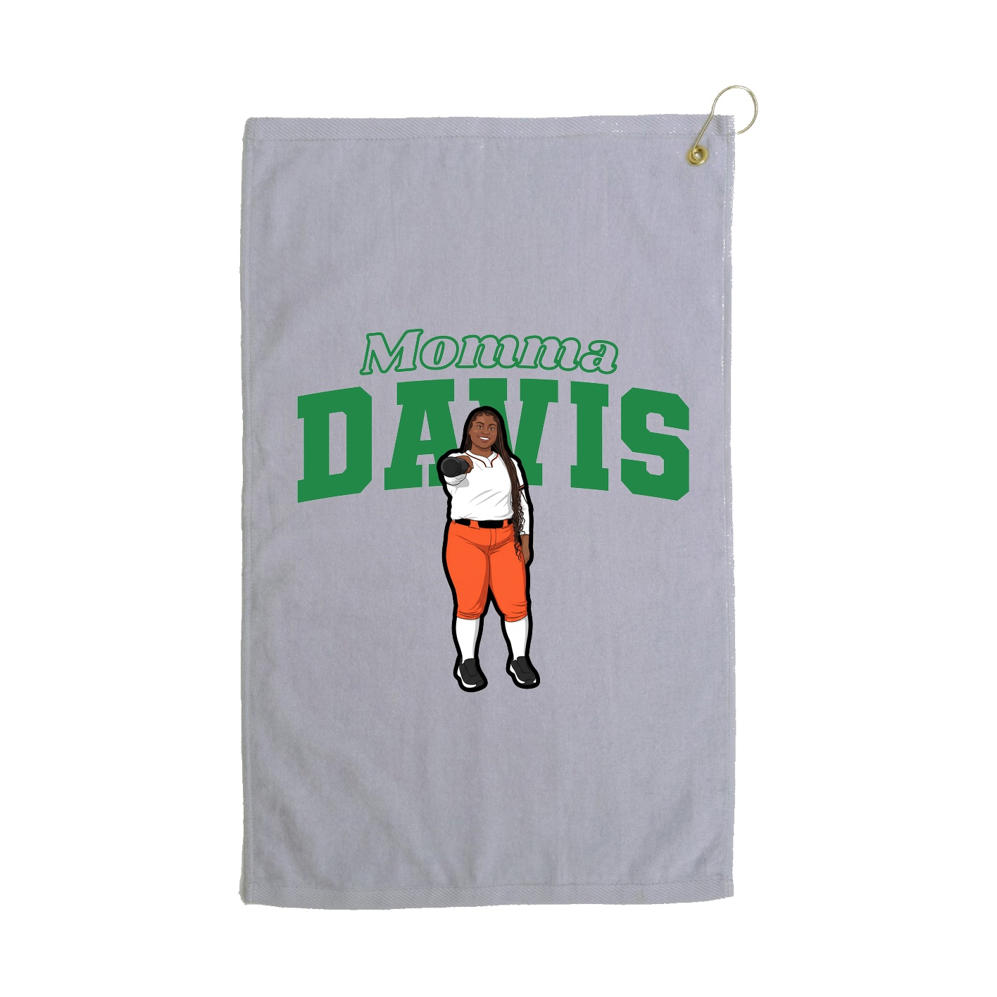 Golf Towel — Mothers Day Block in Grey