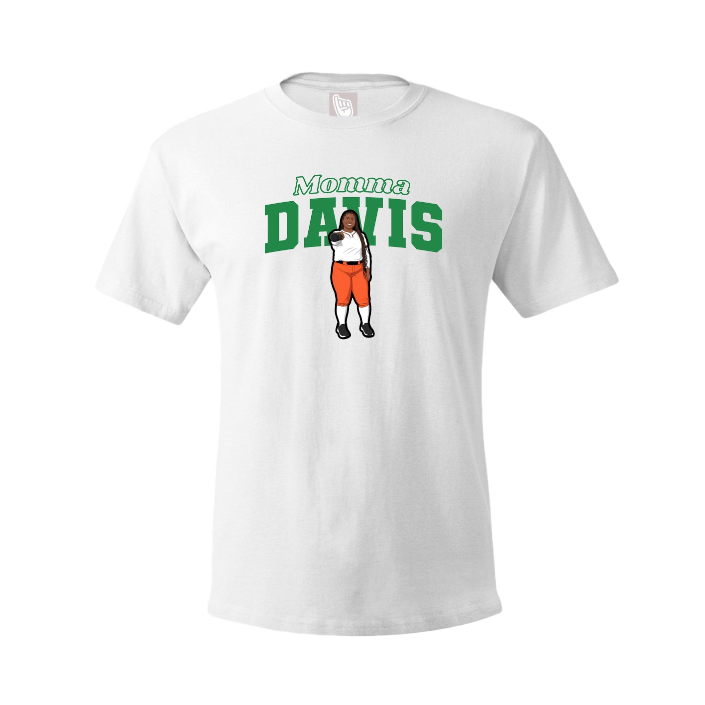 Youth Tee — Mothers Day Block in White