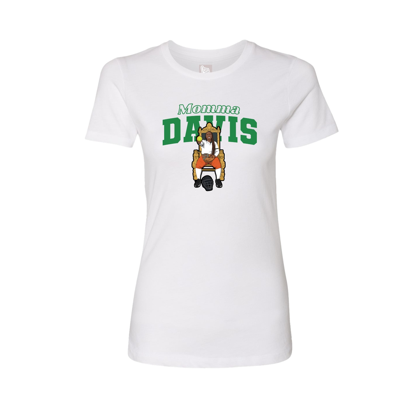 Womens Tee — Mothers Day Block in White