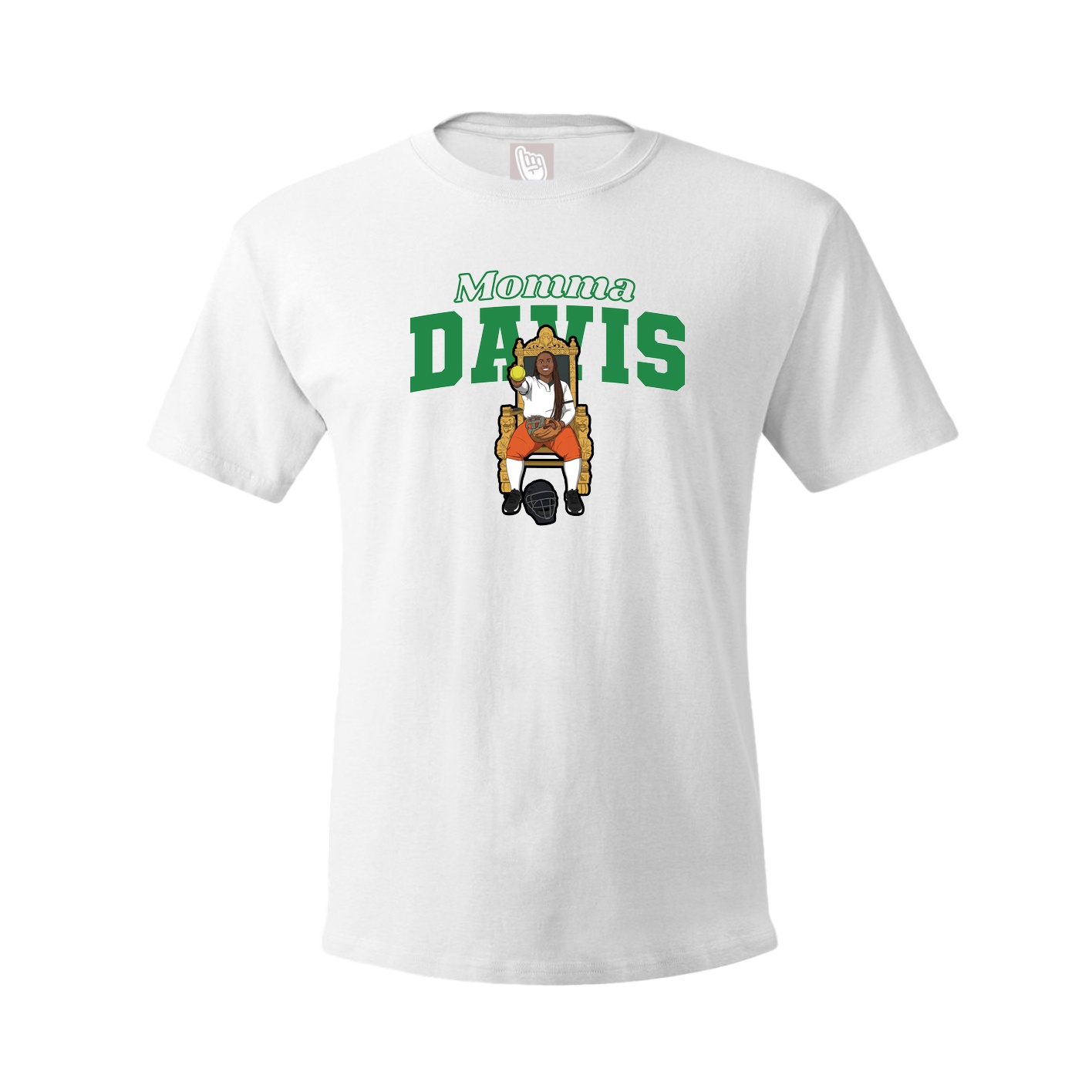 Youth Tee — Mothers Day Block in White