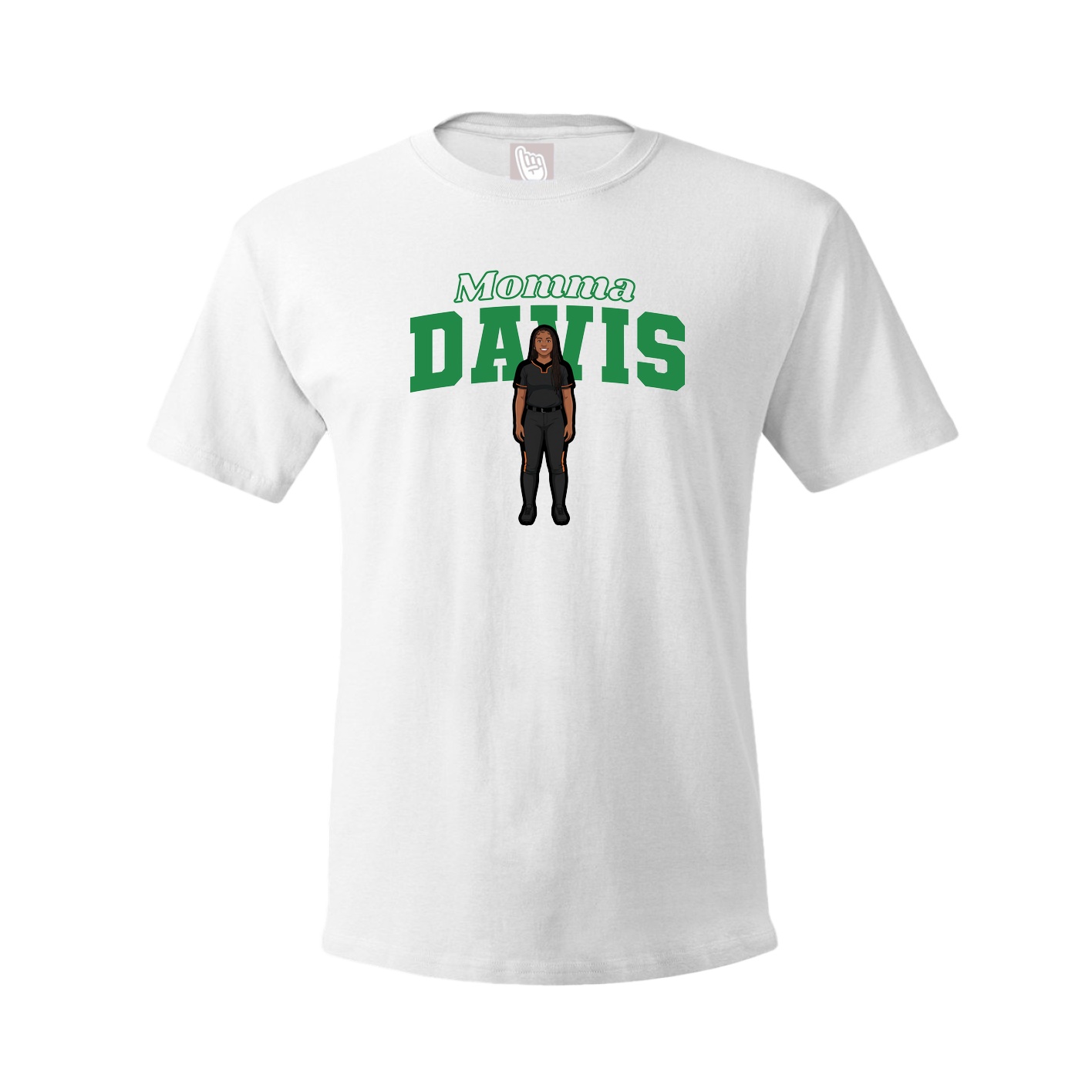 Youth Tee — Mothers Day Block in White