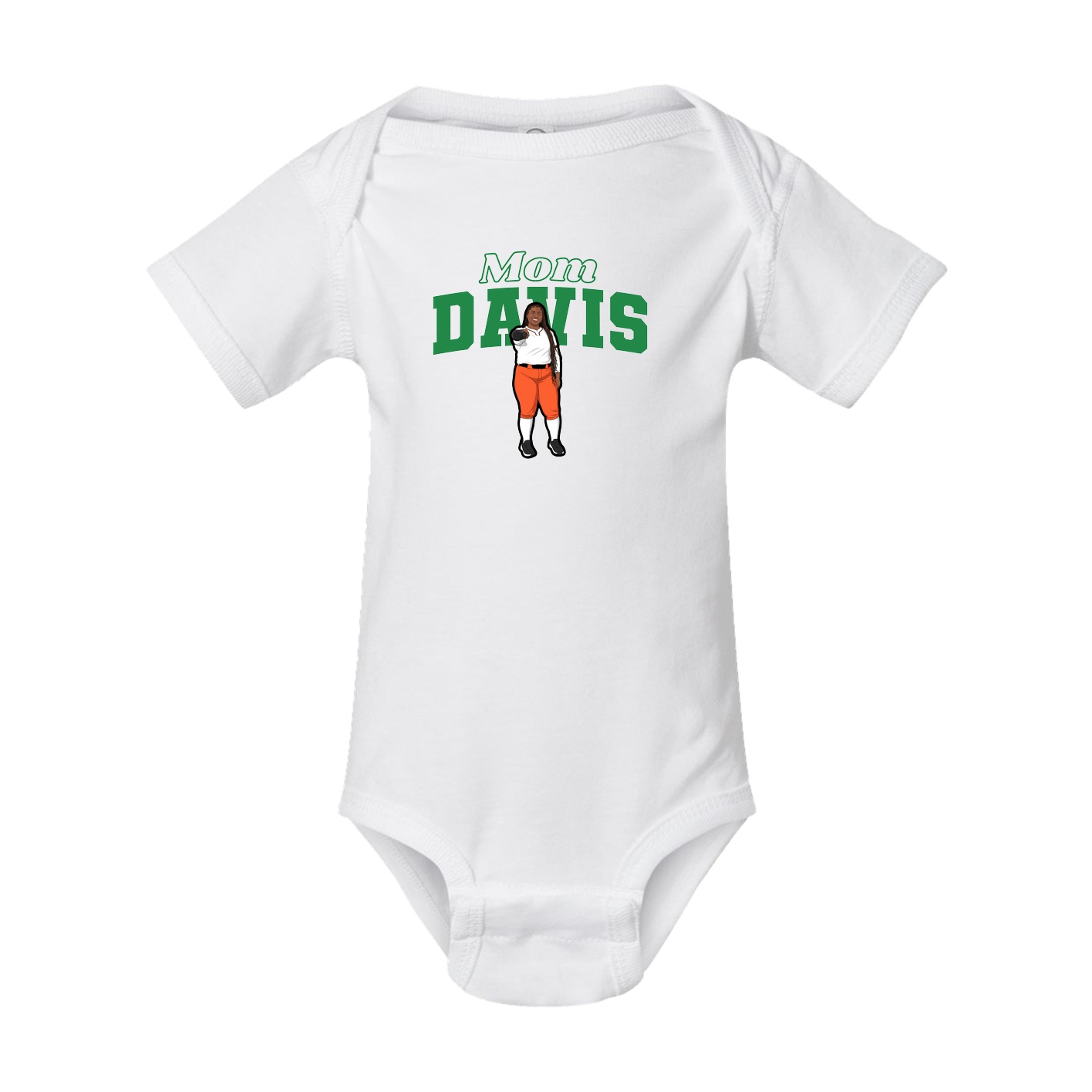 Baby Onesie — Mothers Day Block in White