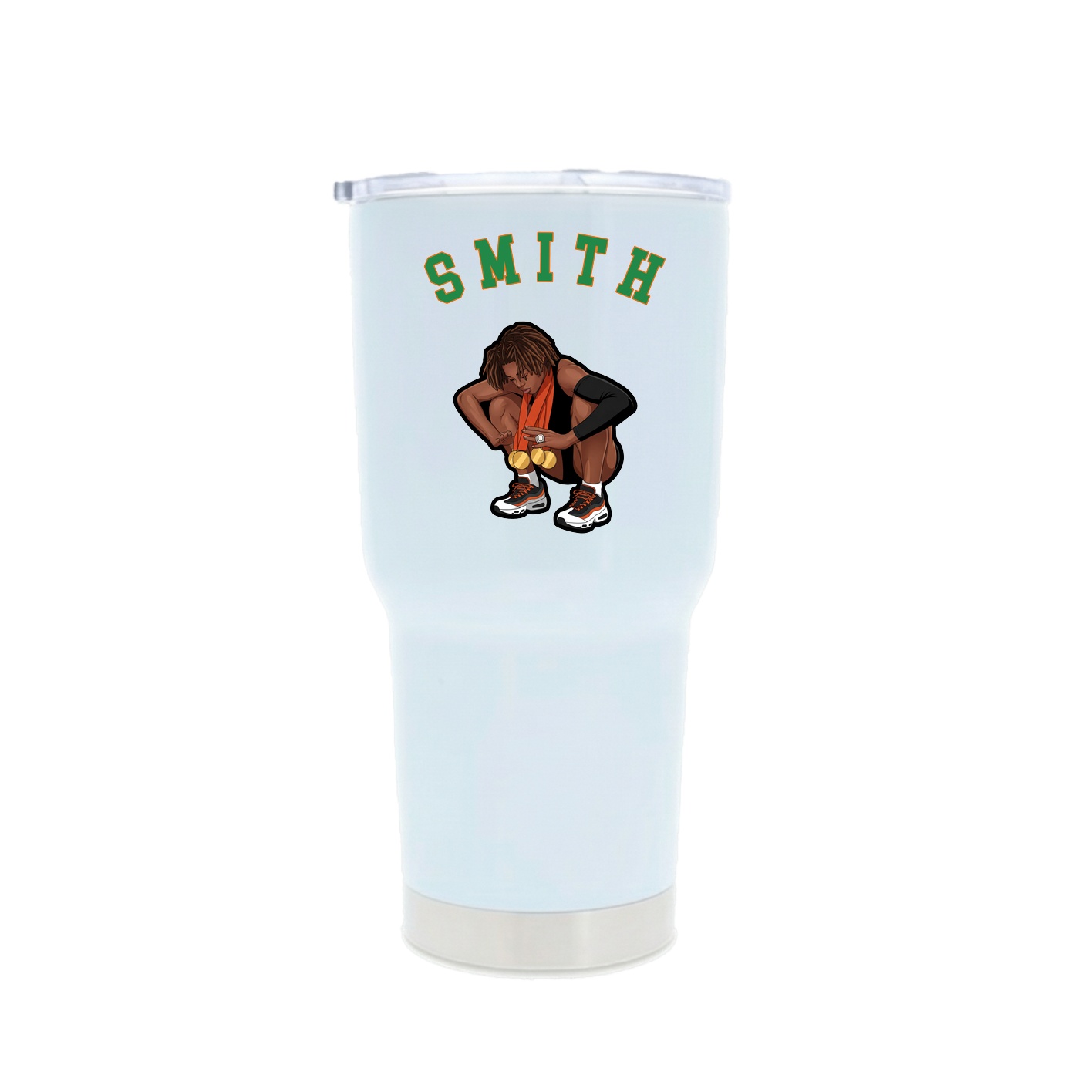 30oz Stainless Steel Tumbler — Shirsey Arch in White