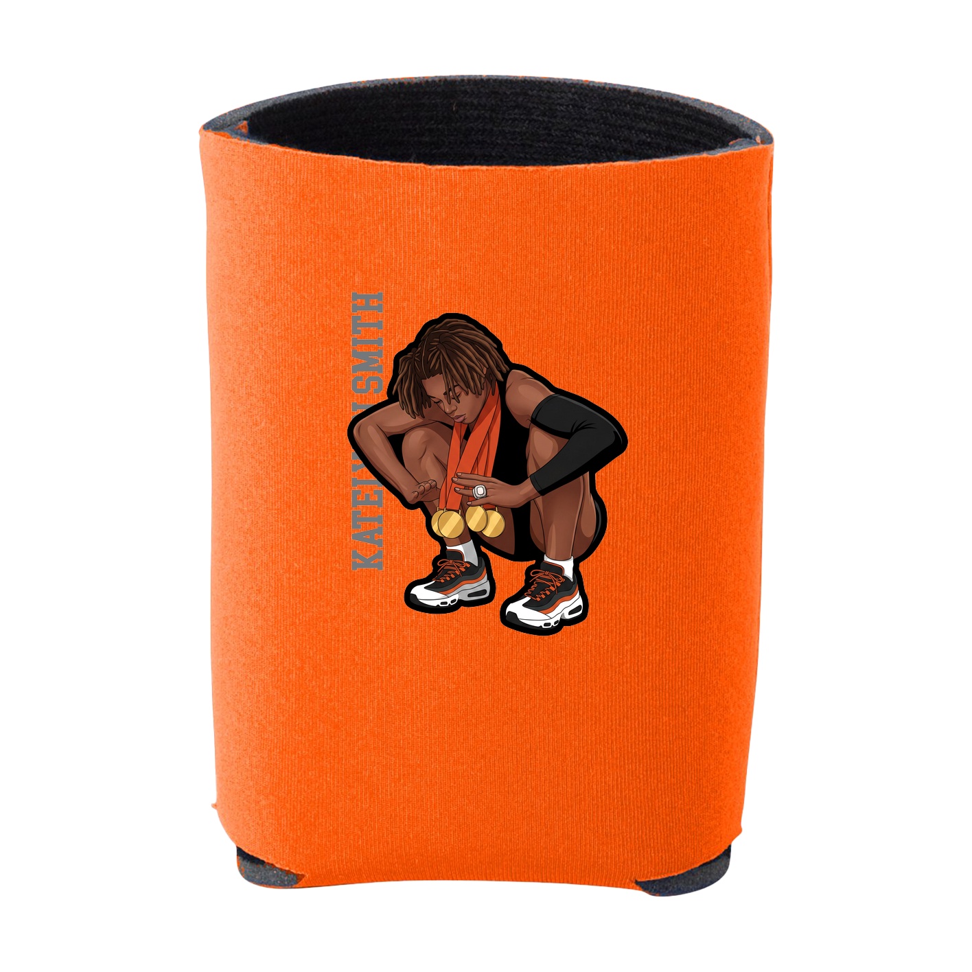 Can Holder — Name Vertical in Orange