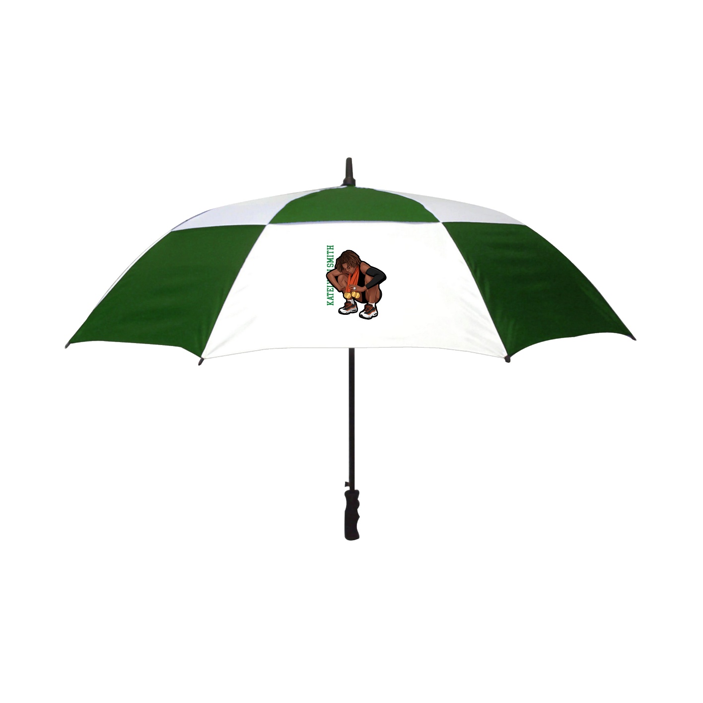 Golf Umbrella — Name Vertical in White
