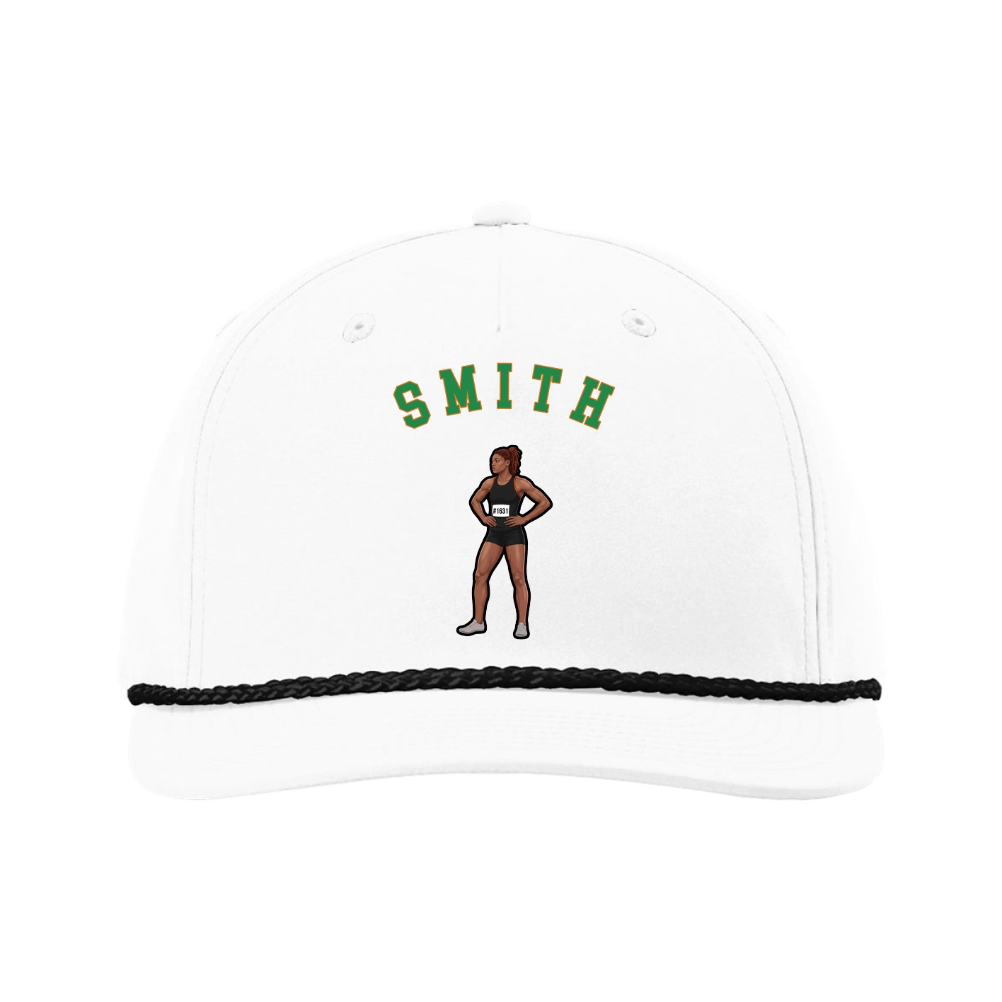 Five-Panel Classic Rope Cap — Shirsey Arch in White