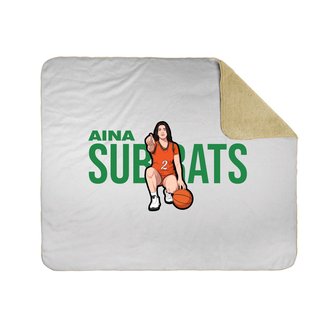 Throw Blanket — Player Name in White