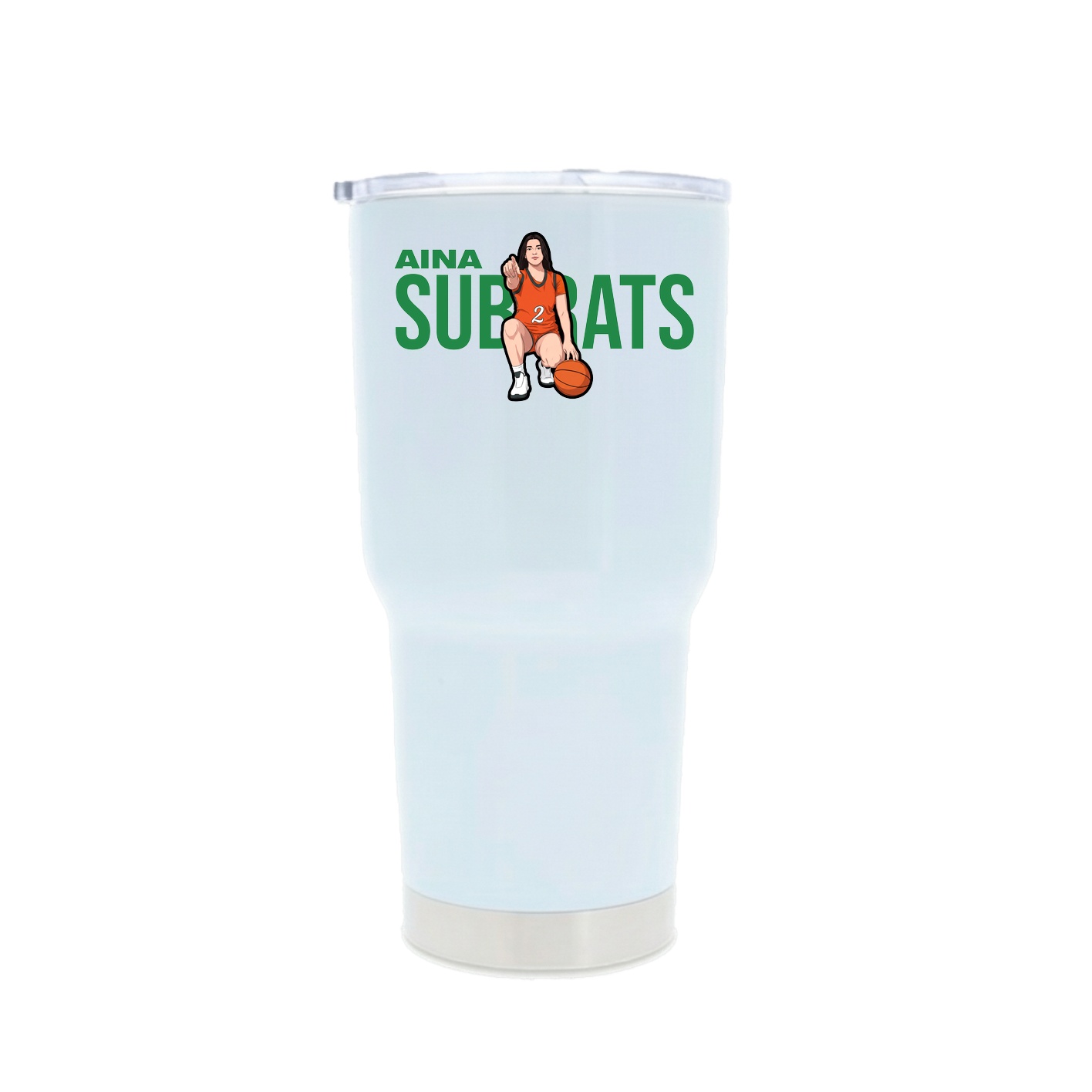 30oz Stainless Steel Tumbler — Player Name in White