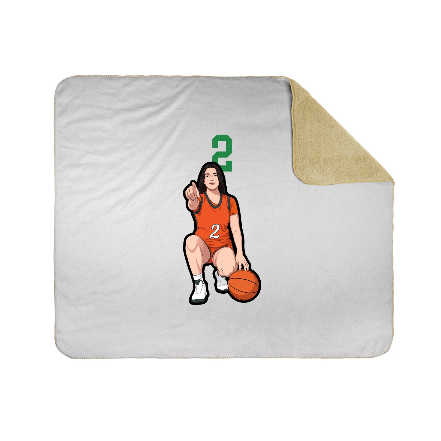 Throw Blanket — Number Top in White